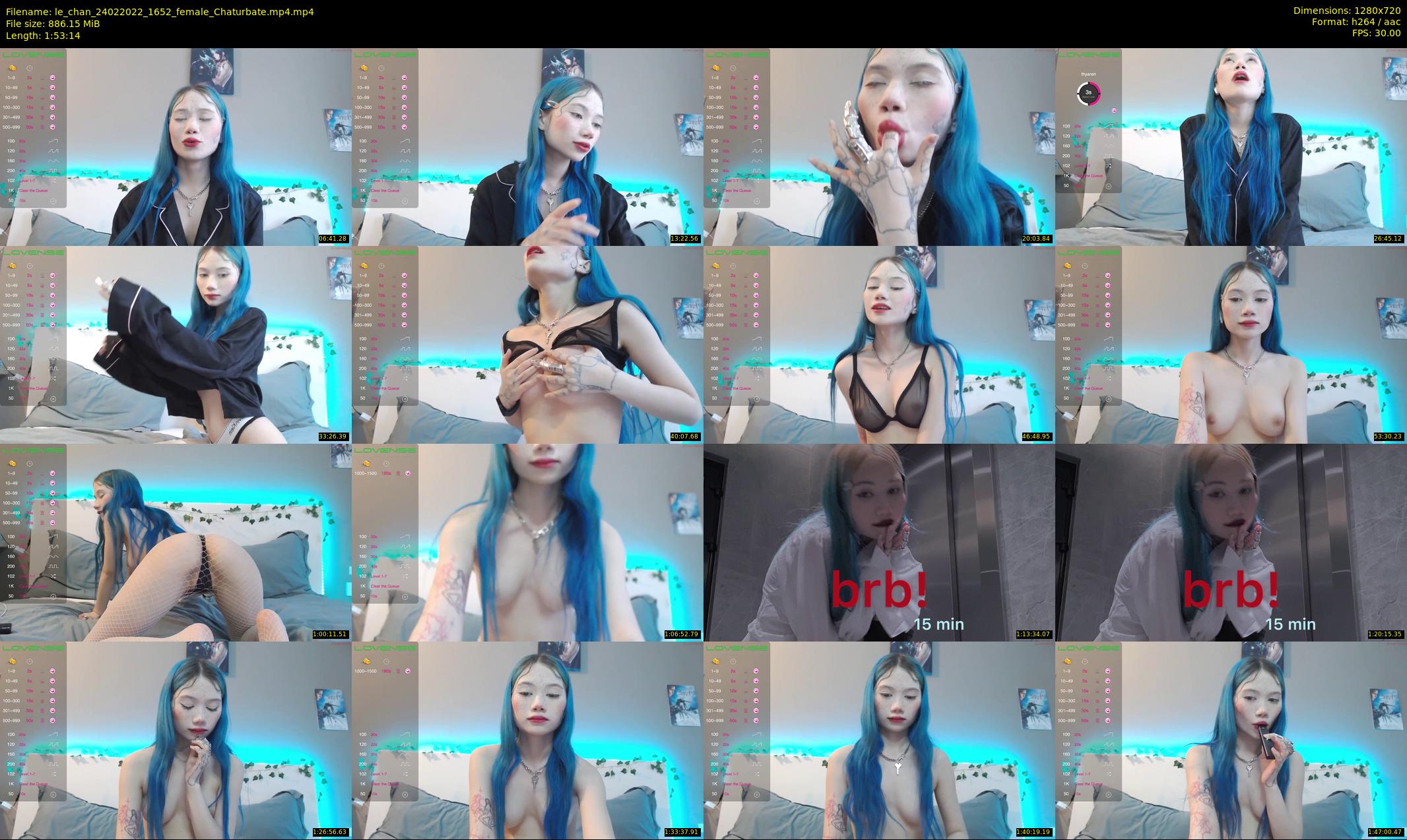le_chan — 114 minute Chaturbate female cam show recording, 720p, Feb 24, 2022