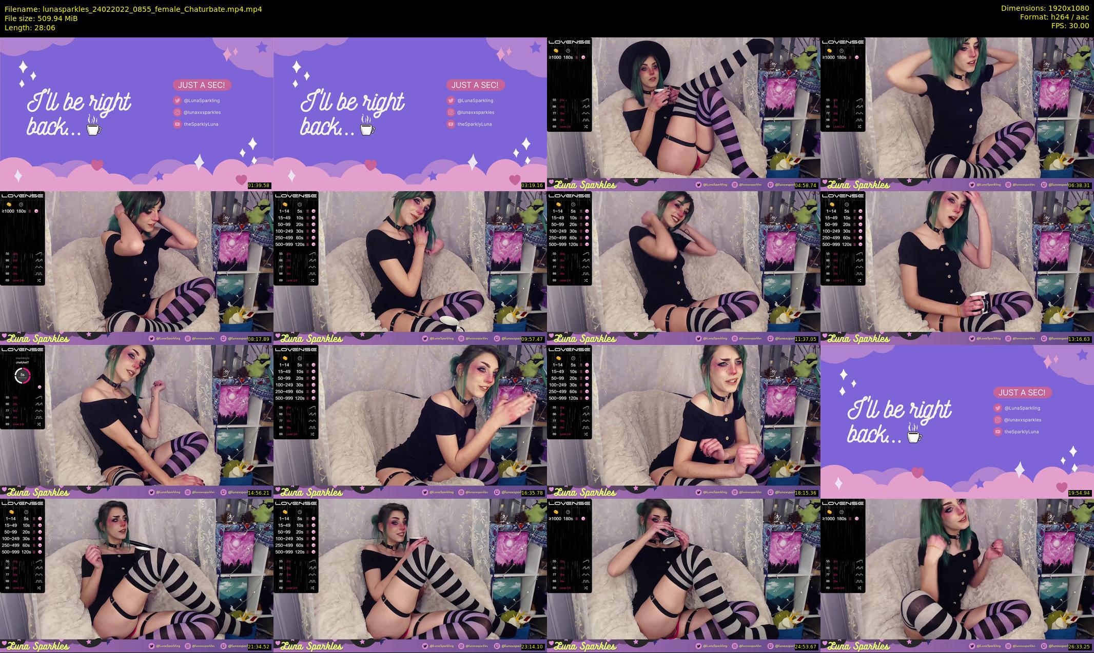 lunasparkles — 29 minute Chaturbate female cam show recording, 1080p, Feb 24, 2022