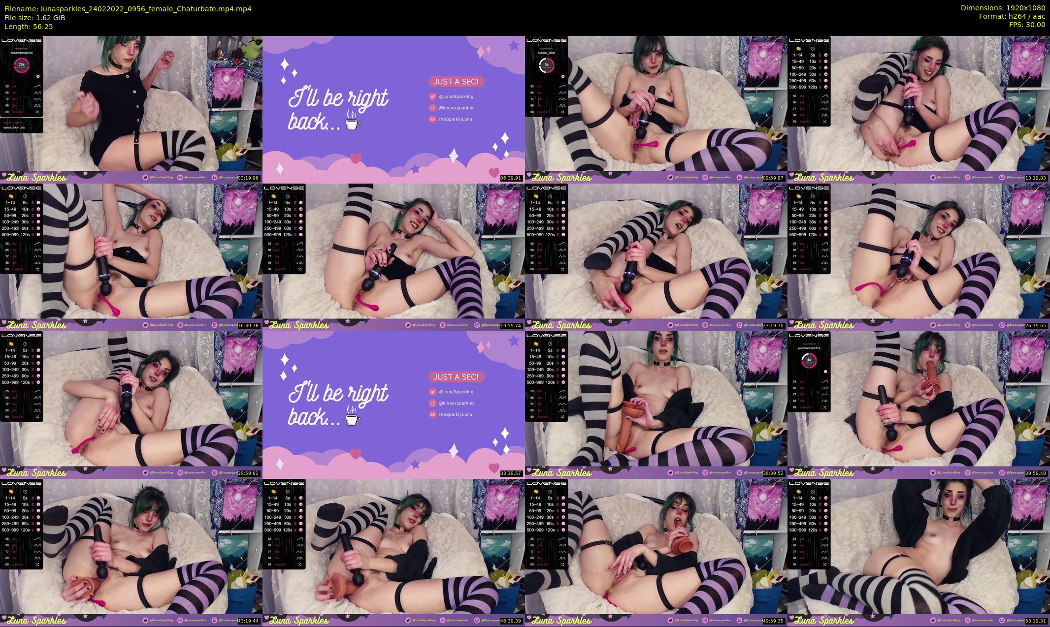 lunasparkles — 57 minute Chaturbate female cam show recording, 1080p, Feb 24, 2022