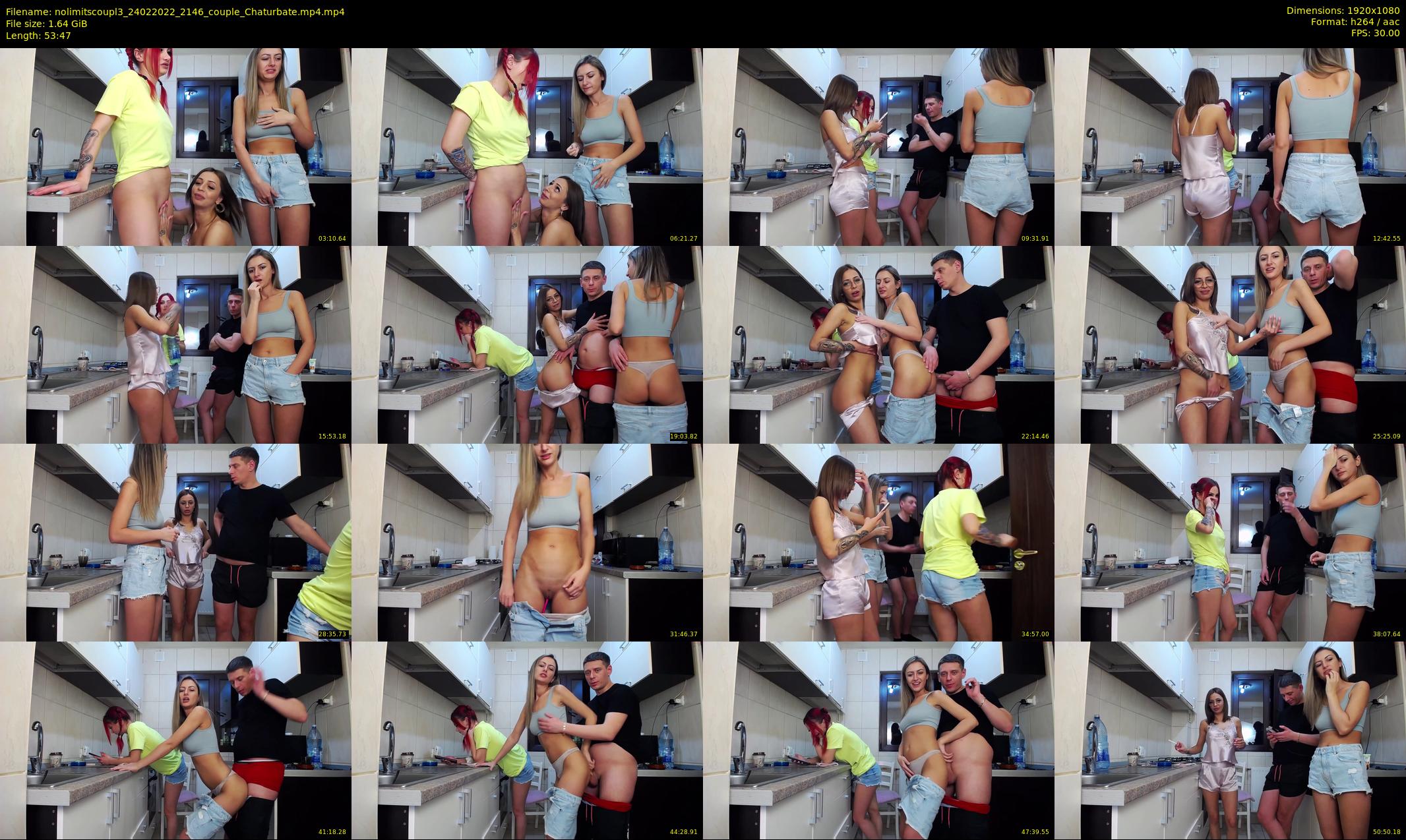 nolimitscoupl3 — 54 minute Chaturbate couple cam show recording, 1080p, Feb 24, 2022
