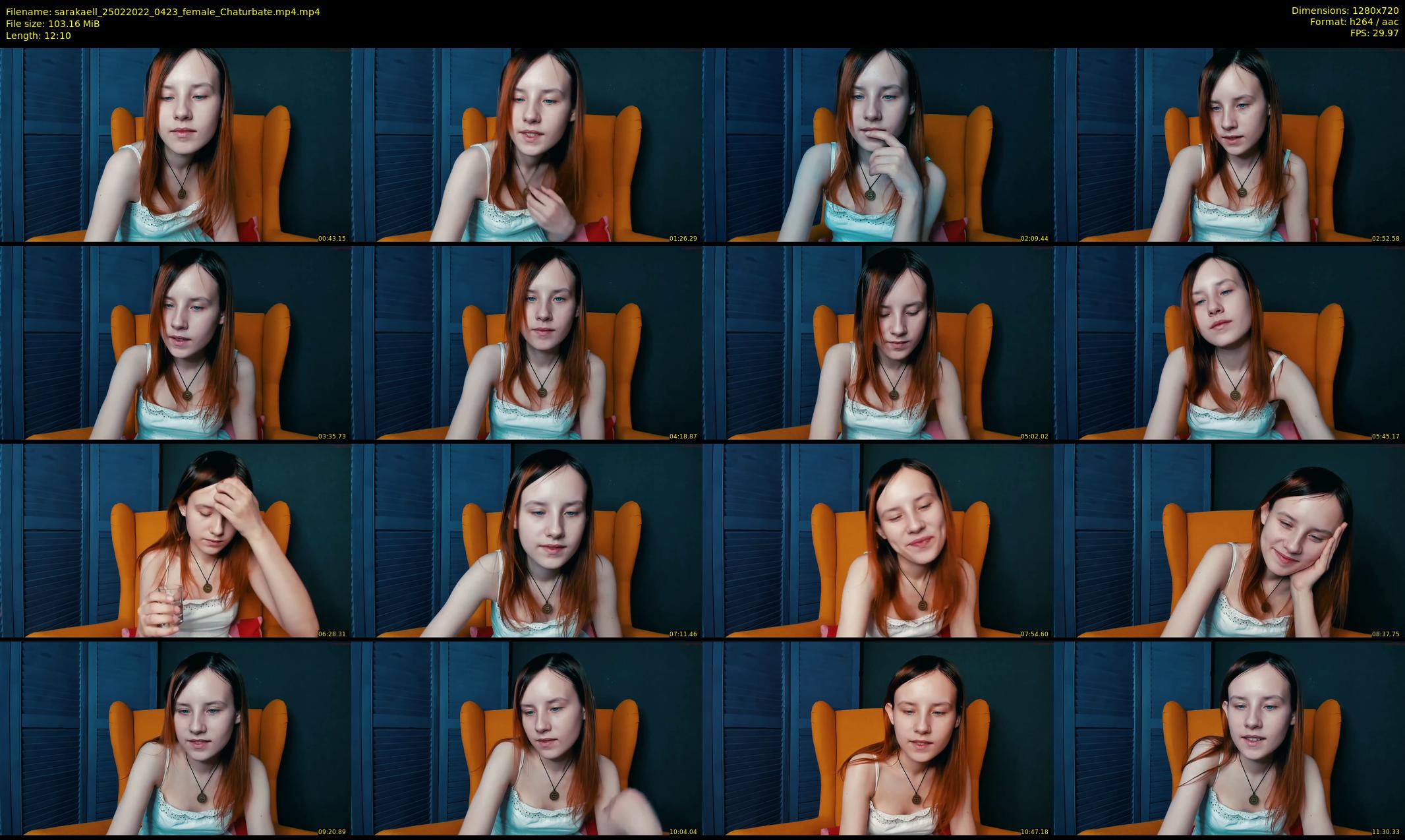 sarakaell — 13 minute Chaturbate female cam show recording, 720p, Feb 25, 2022