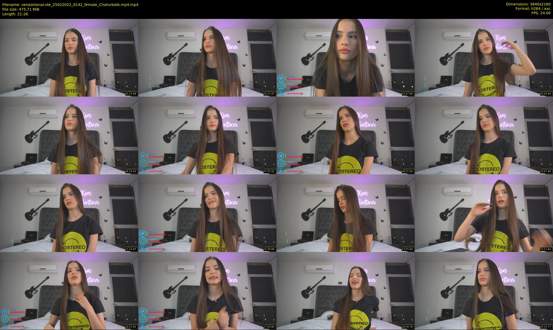 venezolanacute — 22 minute Chaturbate female cam show recording, 4K, Feb 25, 2022