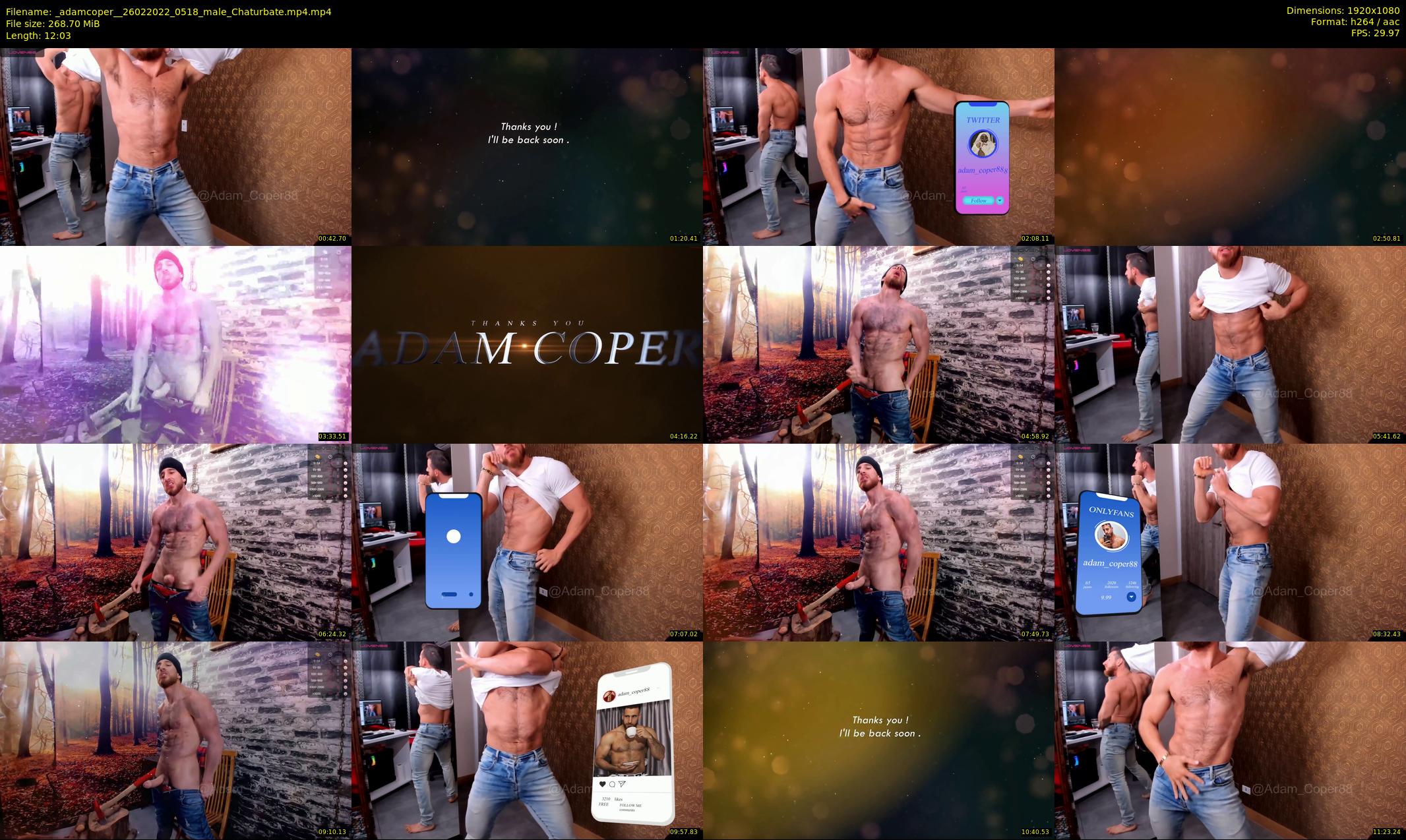 _adamcoper_ — 13 minute Chaturbate male cam show recording, 1080p, Feb 26, 2022