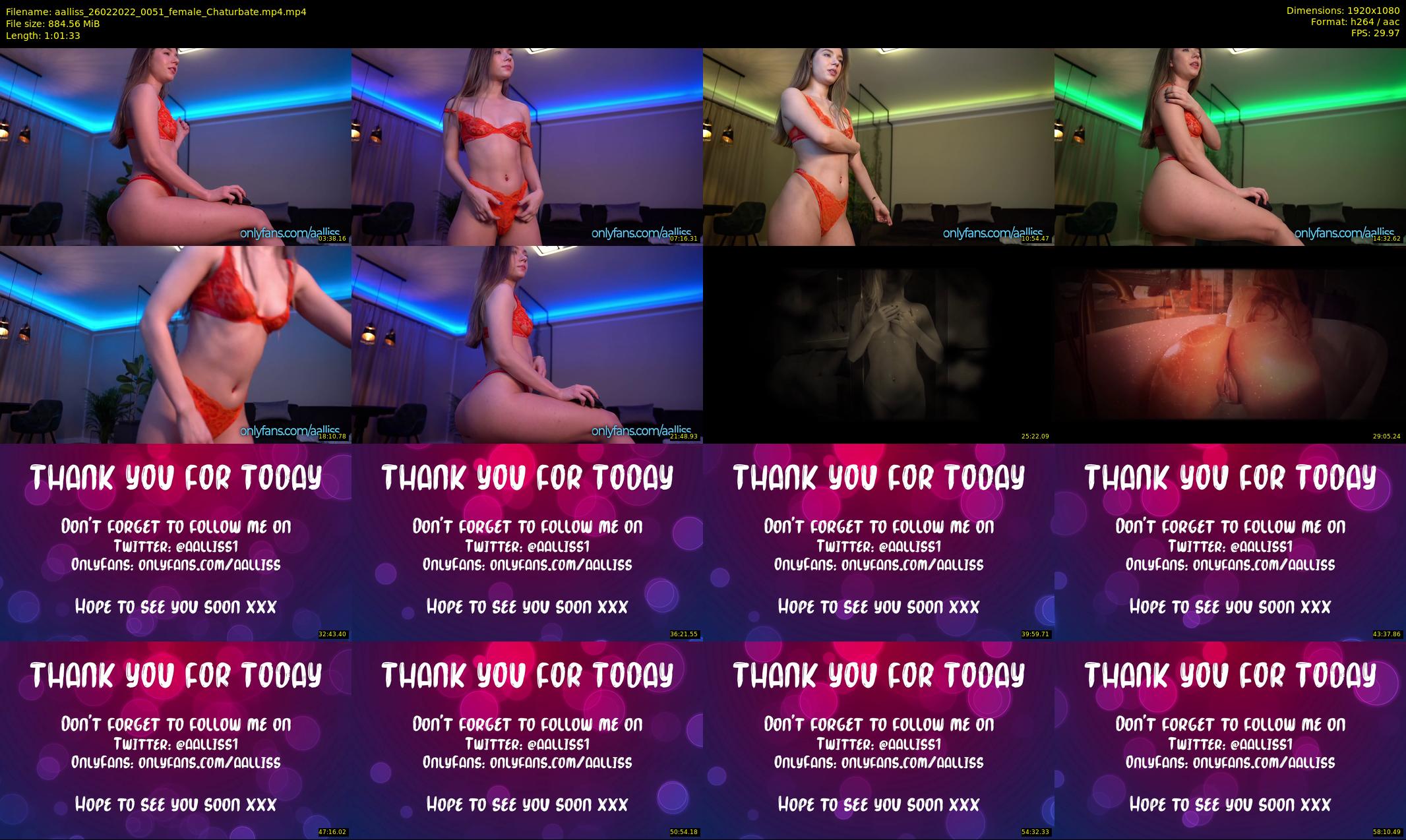 aalliss — 62 minute Chaturbate female cam show recording, 1080p, Feb 26, 2022