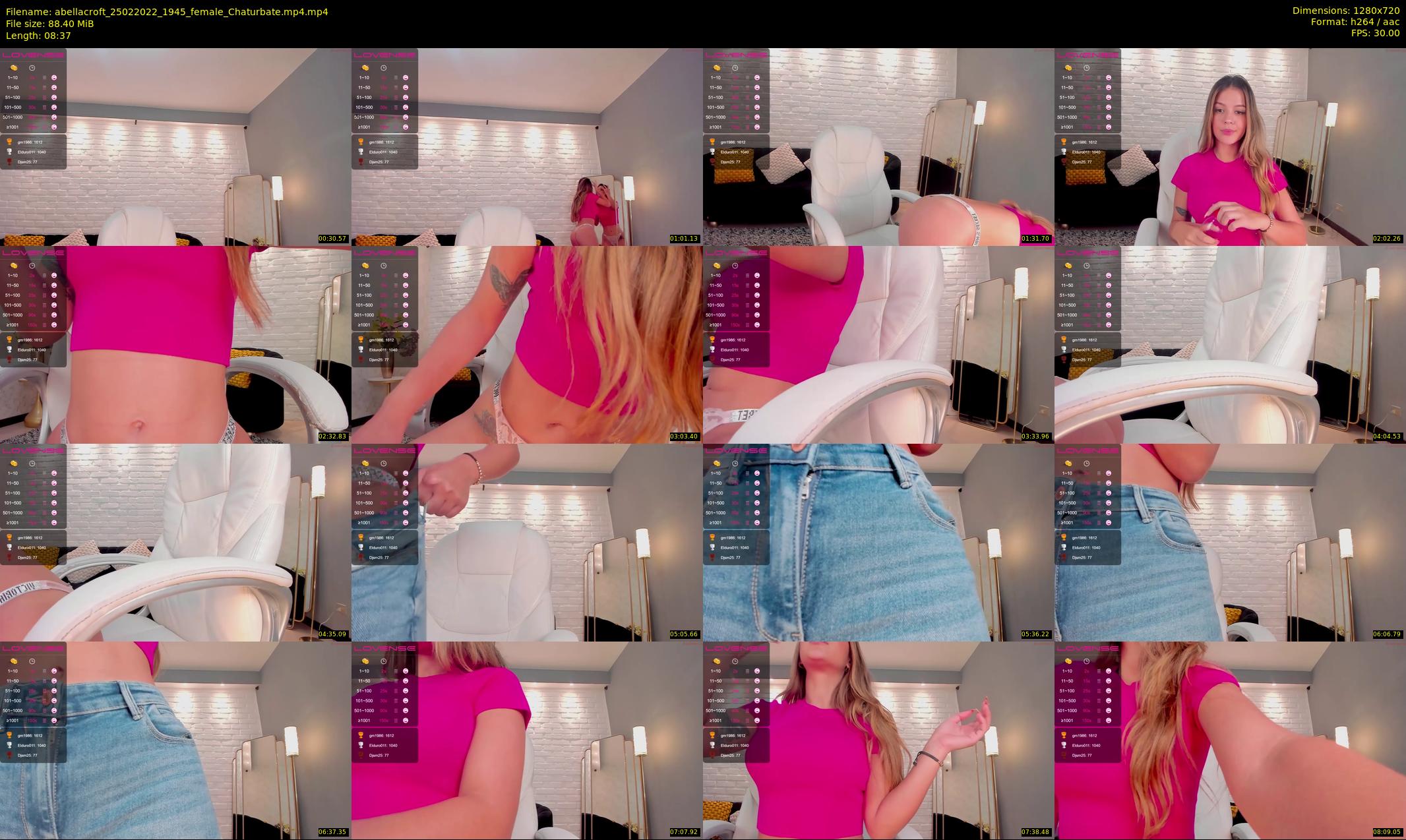 abellacroft — 9 minute Chaturbate female cam show recording, 720p, Feb 25, 2022