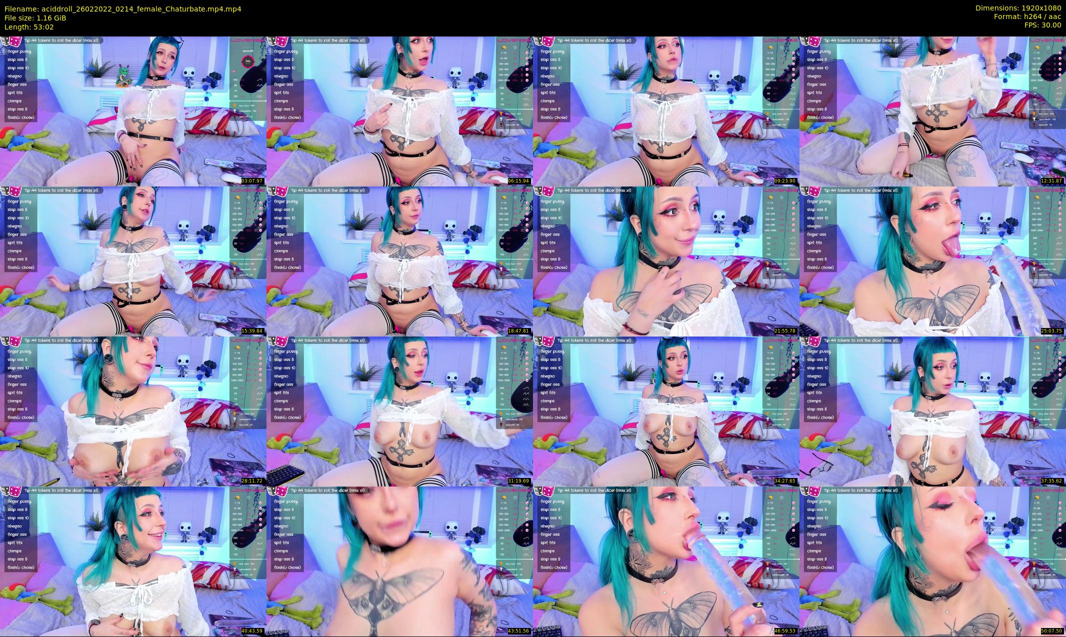aciddroll — 54 minute Chaturbate female cam show recording, 1080p, Feb 26, 2022