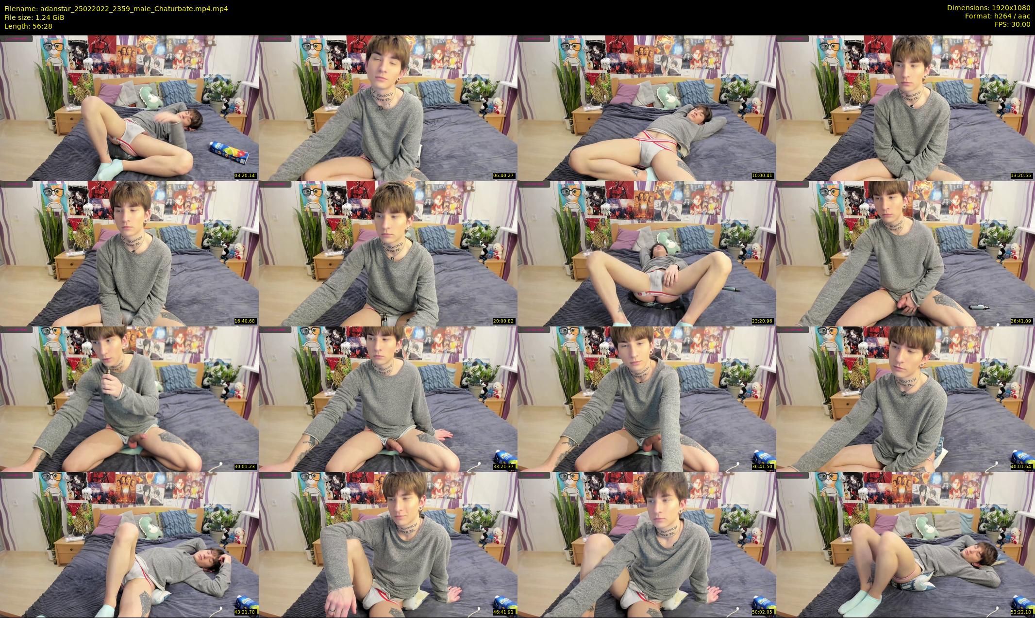 adanstar — 57 minute Chaturbate male cam show recording, 1080p, Feb 25, 2022