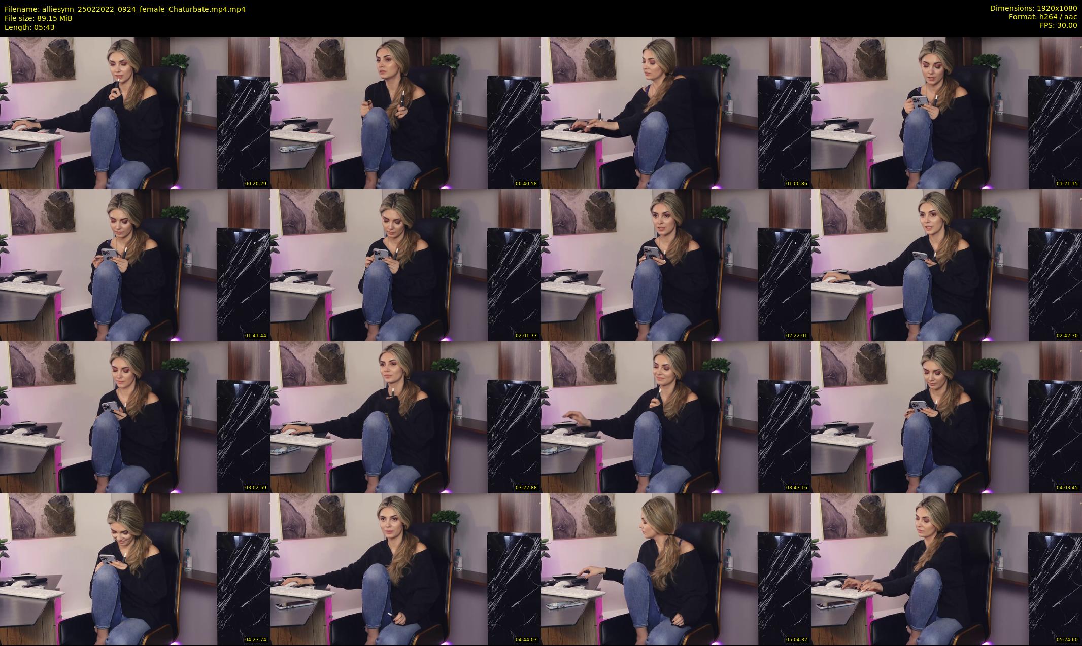 alliesynn — 6 minute Chaturbate female cam show recording, 1080p, Feb 25, 2022