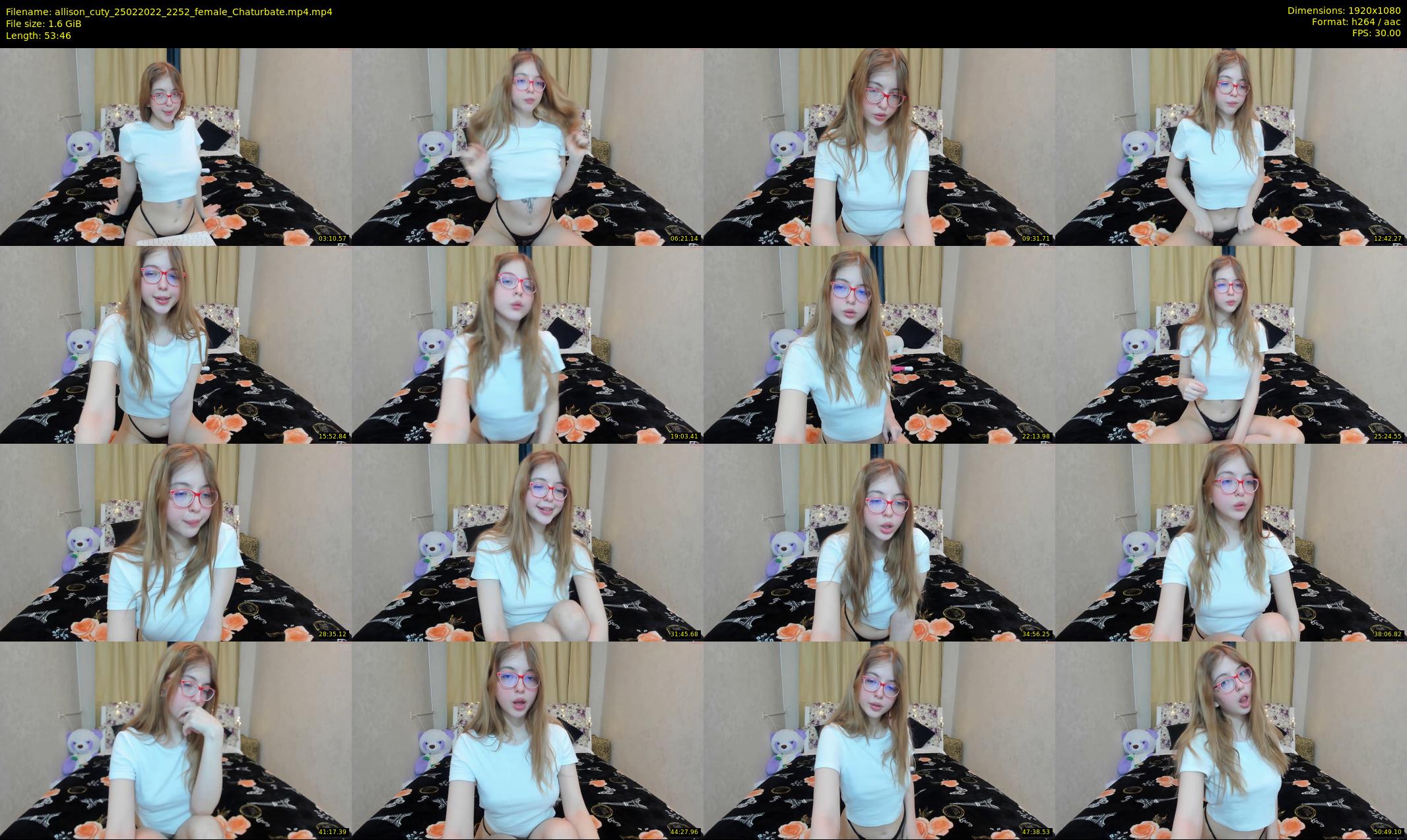 allison_cuty — 54 minute Chaturbate female cam show recording, 1080p, Feb 25, 2022