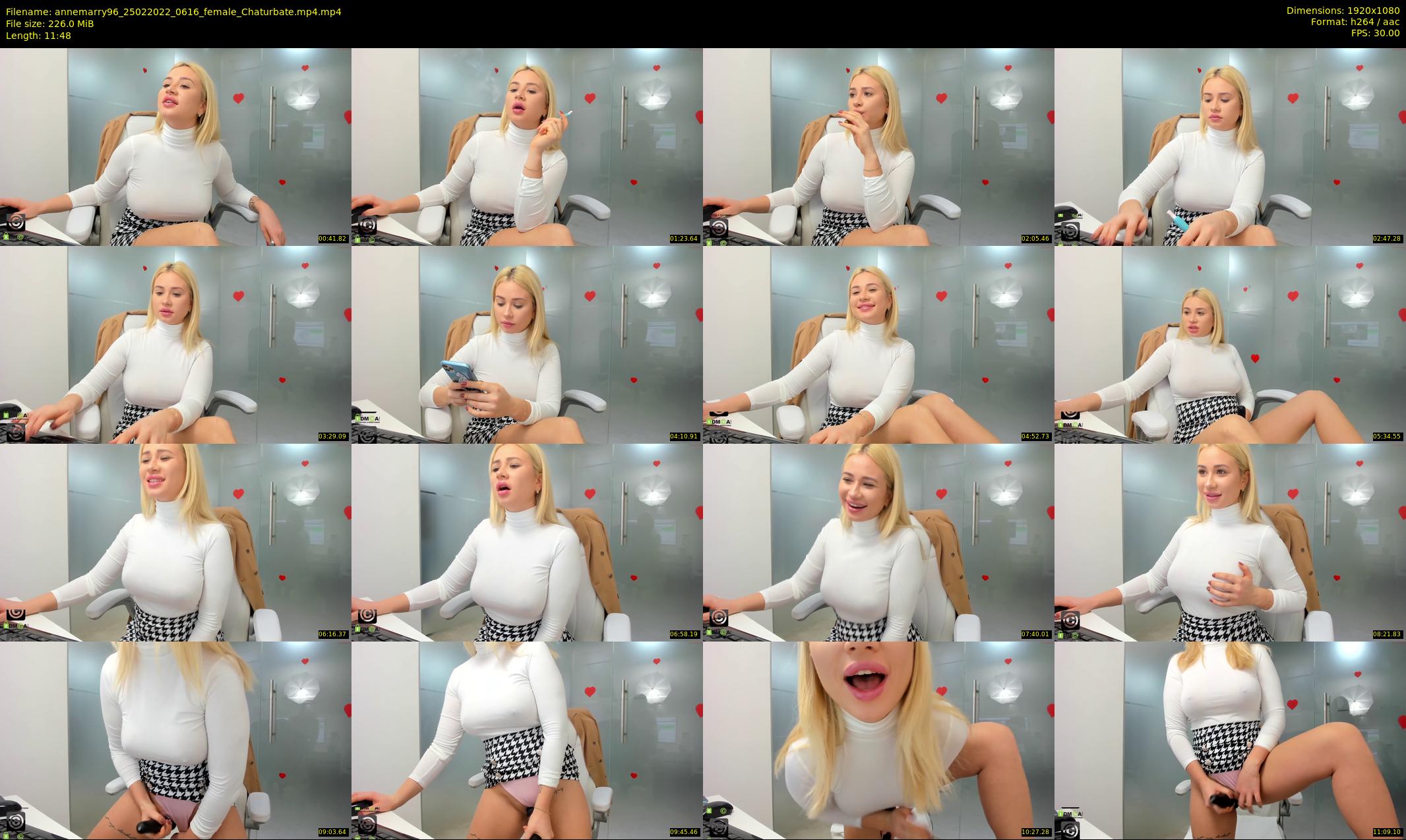 annemarry96 — 12 minute Chaturbate female cam show recording, 1080p, Feb 25, 2022