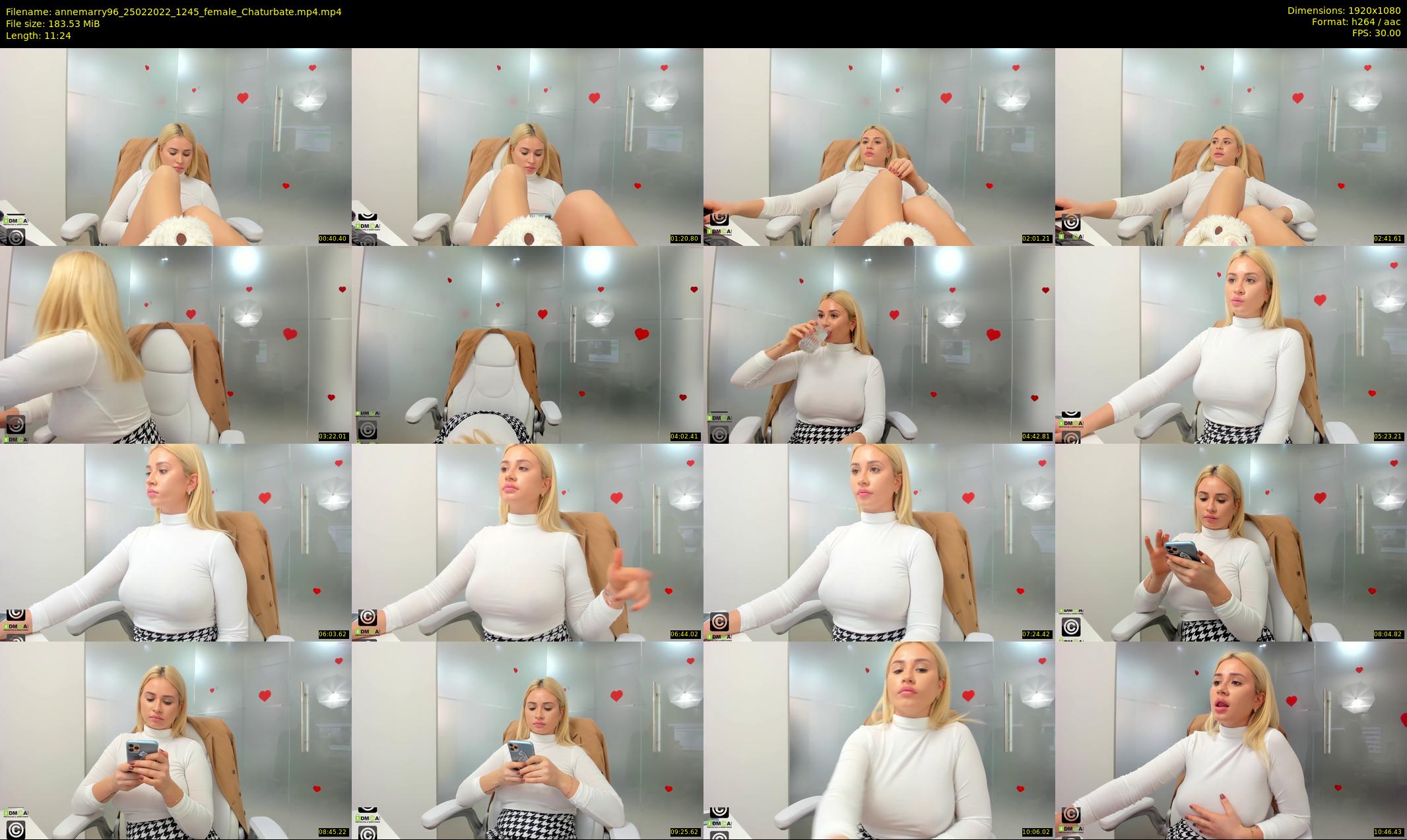 annemarry96 — 12 minute Chaturbate female cam show recording, 1080p, Feb 25, 2022
