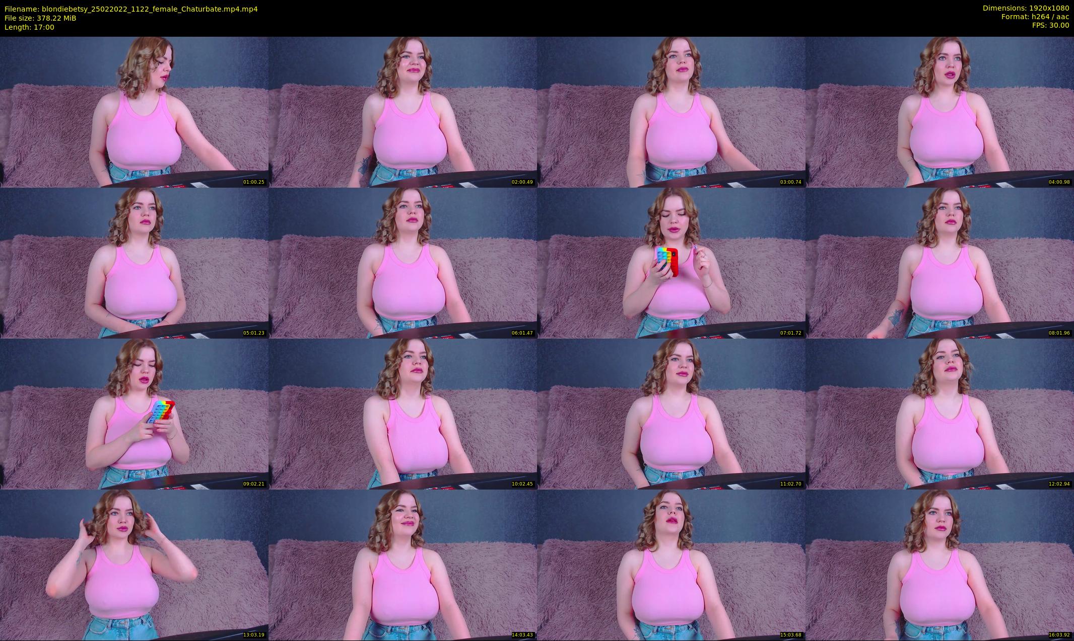blondiebetsy — 17 minute Chaturbate female cam show recording, 1080p, Feb 25, 2022