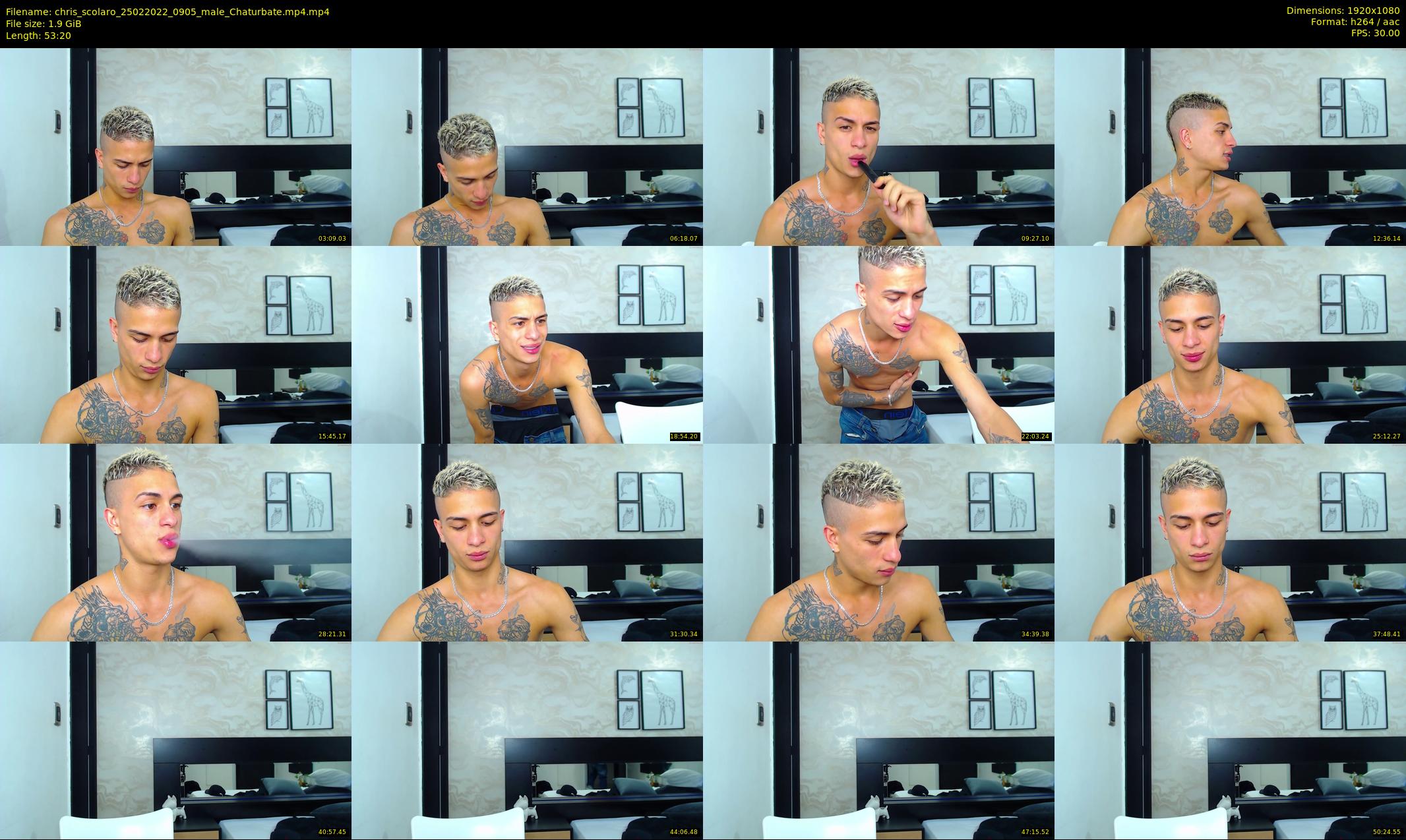 chris_scolaro — 54 minute Chaturbate male cam show recording, 1080p, Feb 25, 2022