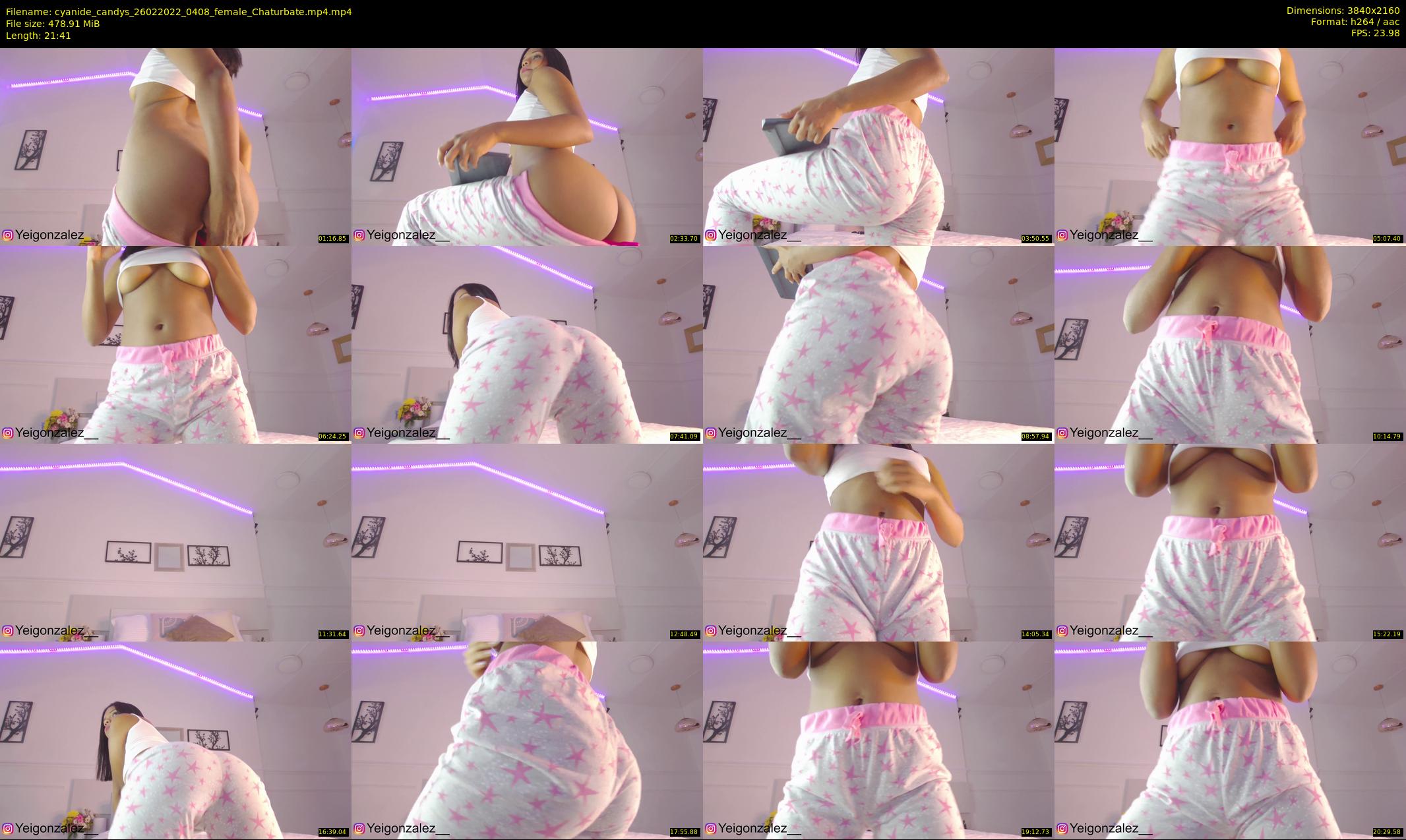 cyanide_candys — 22 minute Chaturbate female cam show recording, 4K, Feb 26, 2022