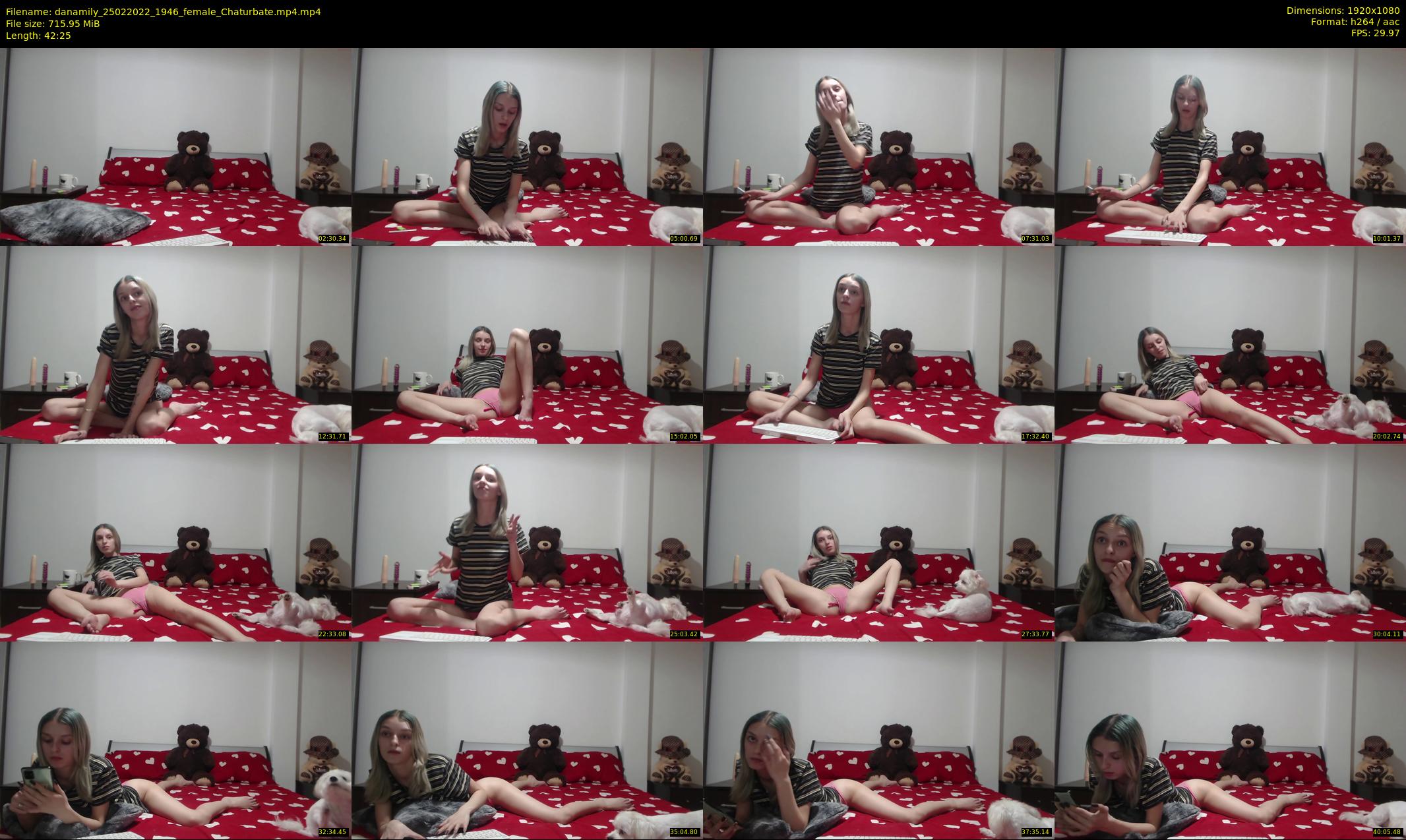 danamily — 43 minute Chaturbate female cam show recording, 1080p, Feb 25, 2022