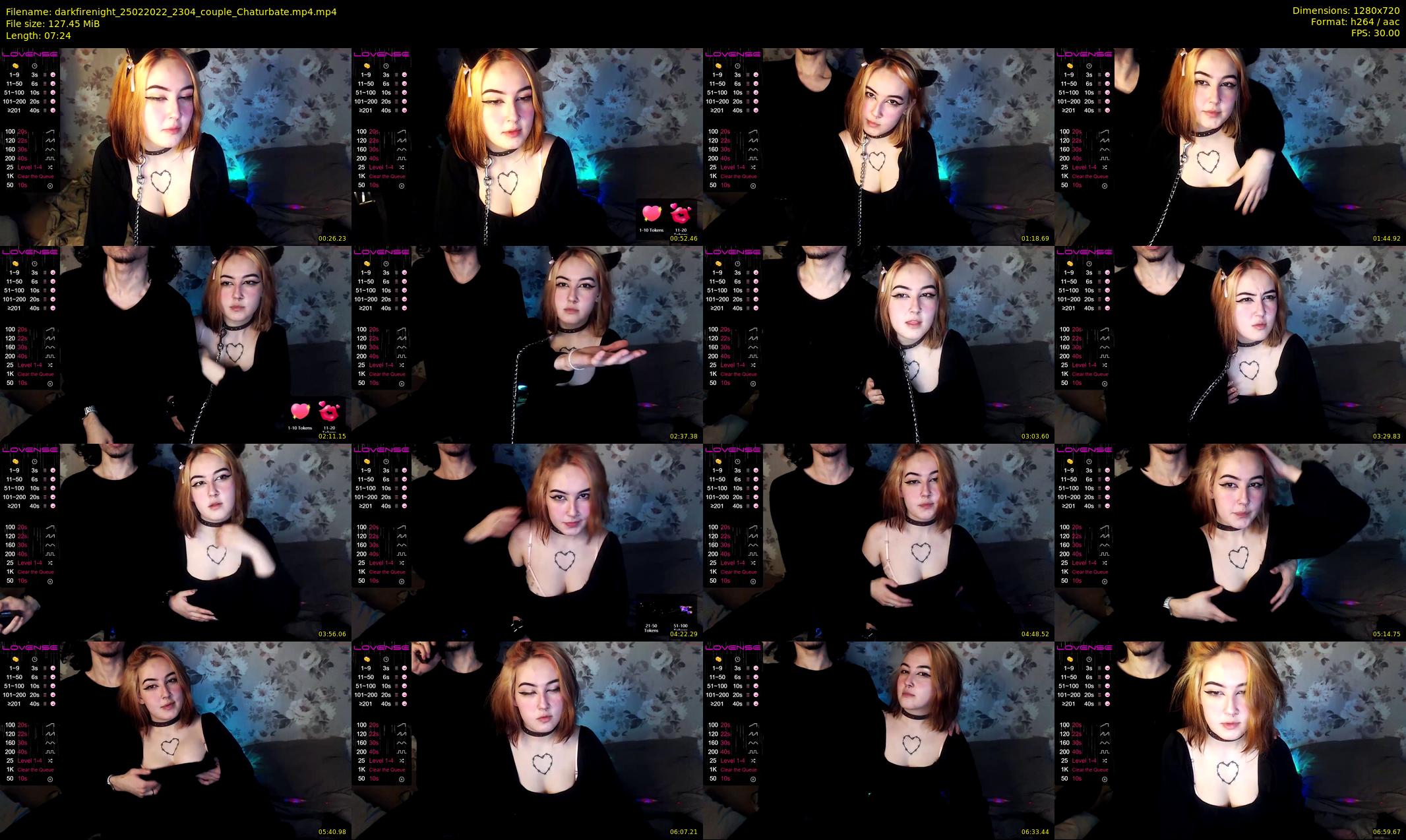 darkfirenight — 8 minute Chaturbate couple cam show recording, 720p, Feb 25, 2022