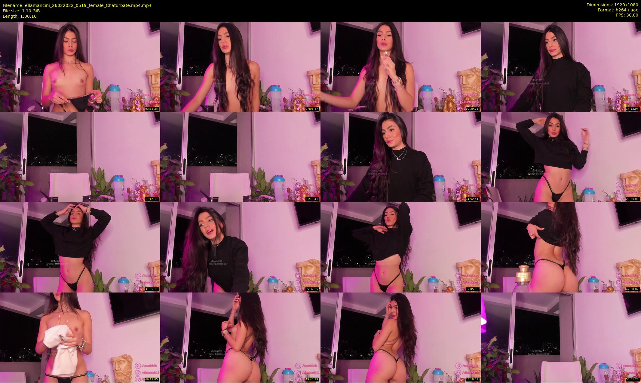 ellamancini — 61 minute Chaturbate female cam show recording, 1080p, Feb 26, 2022