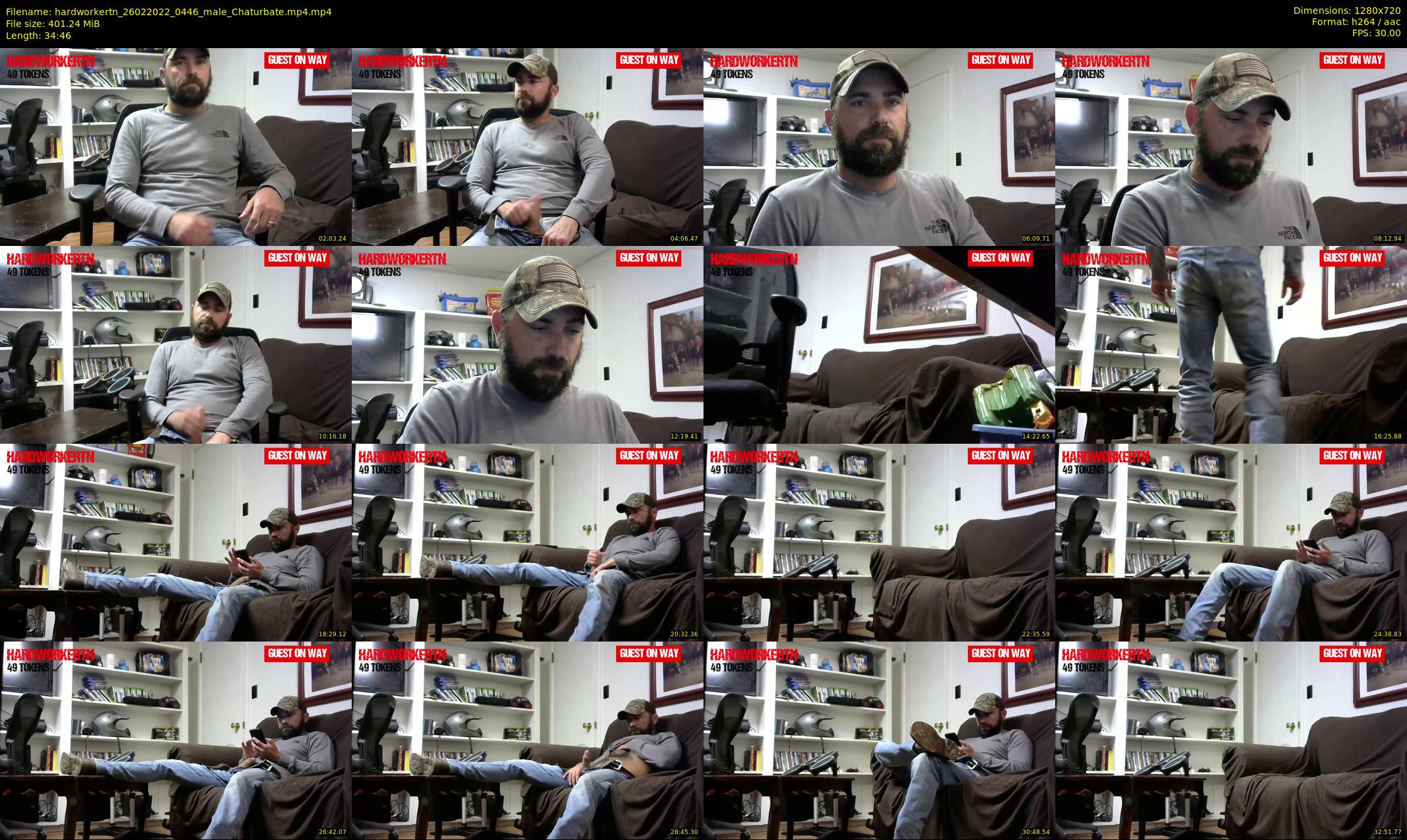 hardworkertn — 35 minute Chaturbate male cam show recording, 720p, Feb 26, 2022