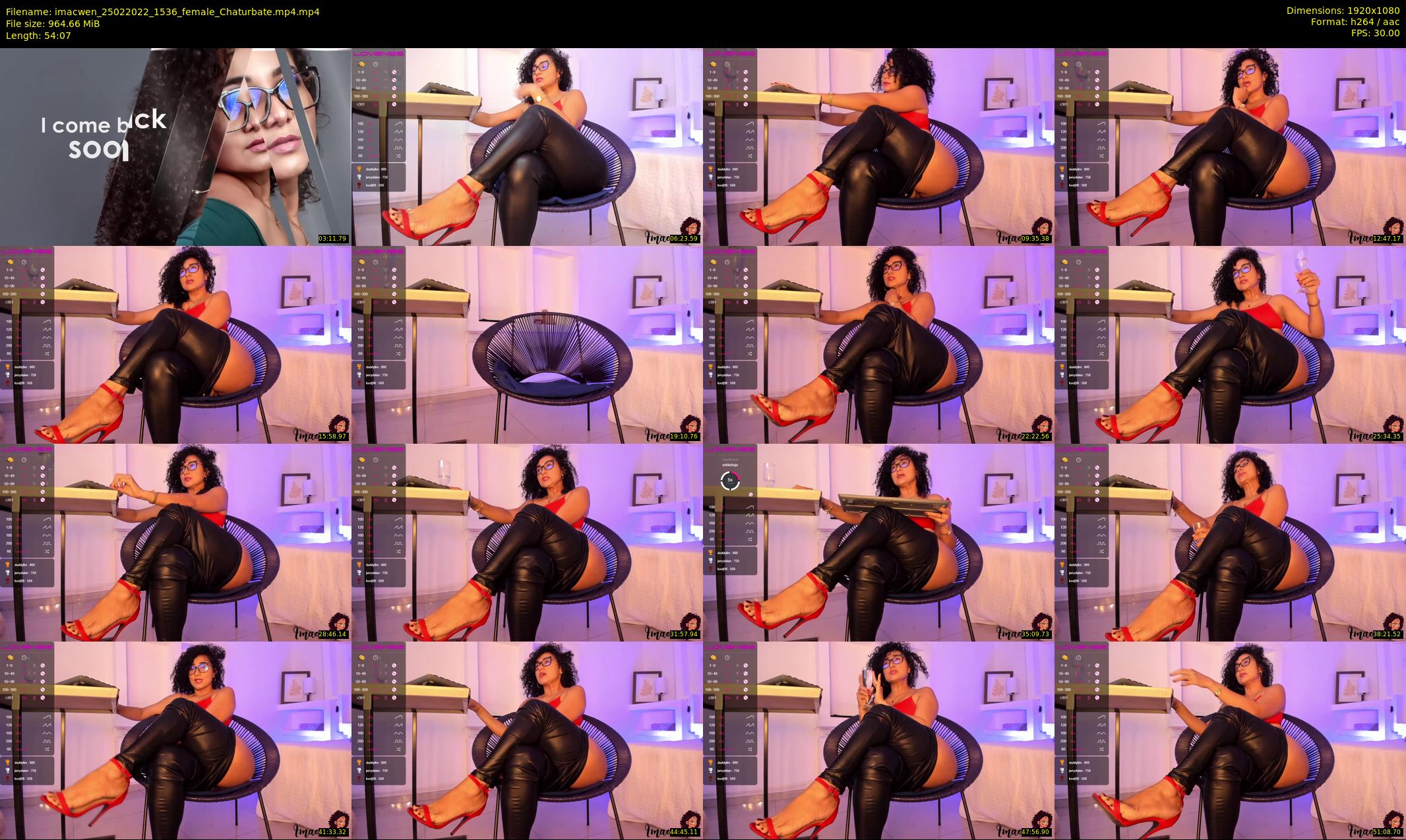 imacwen — 55 minute Chaturbate female cam show recording, 1080p, Feb 25, 2022