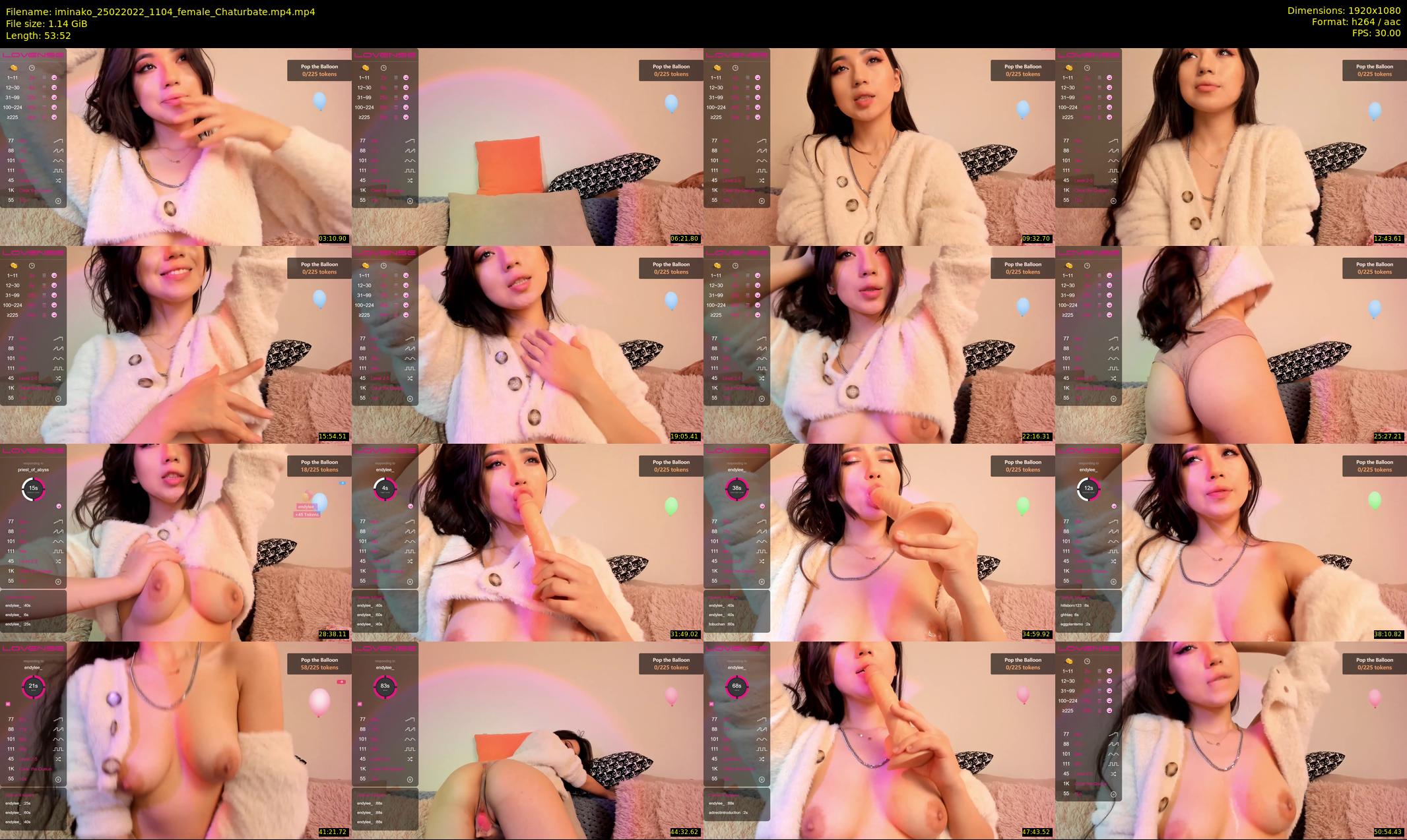 iminako — 54 minute Chaturbate female cam show recording, 1080p, Feb 25, 2022