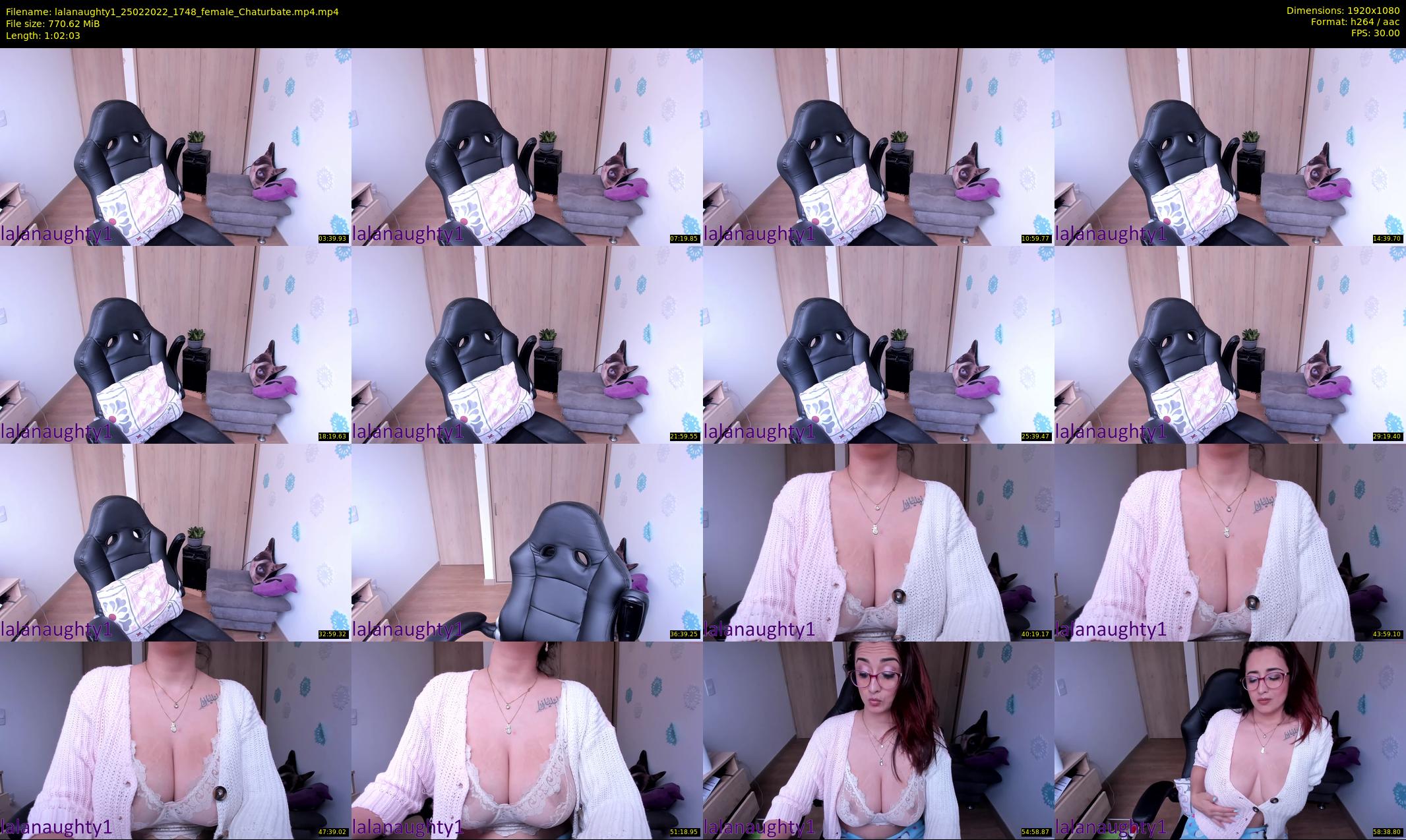 lalanaughty1 — 63 minute Chaturbate female cam show recording, 1080p, Feb 25, 2022