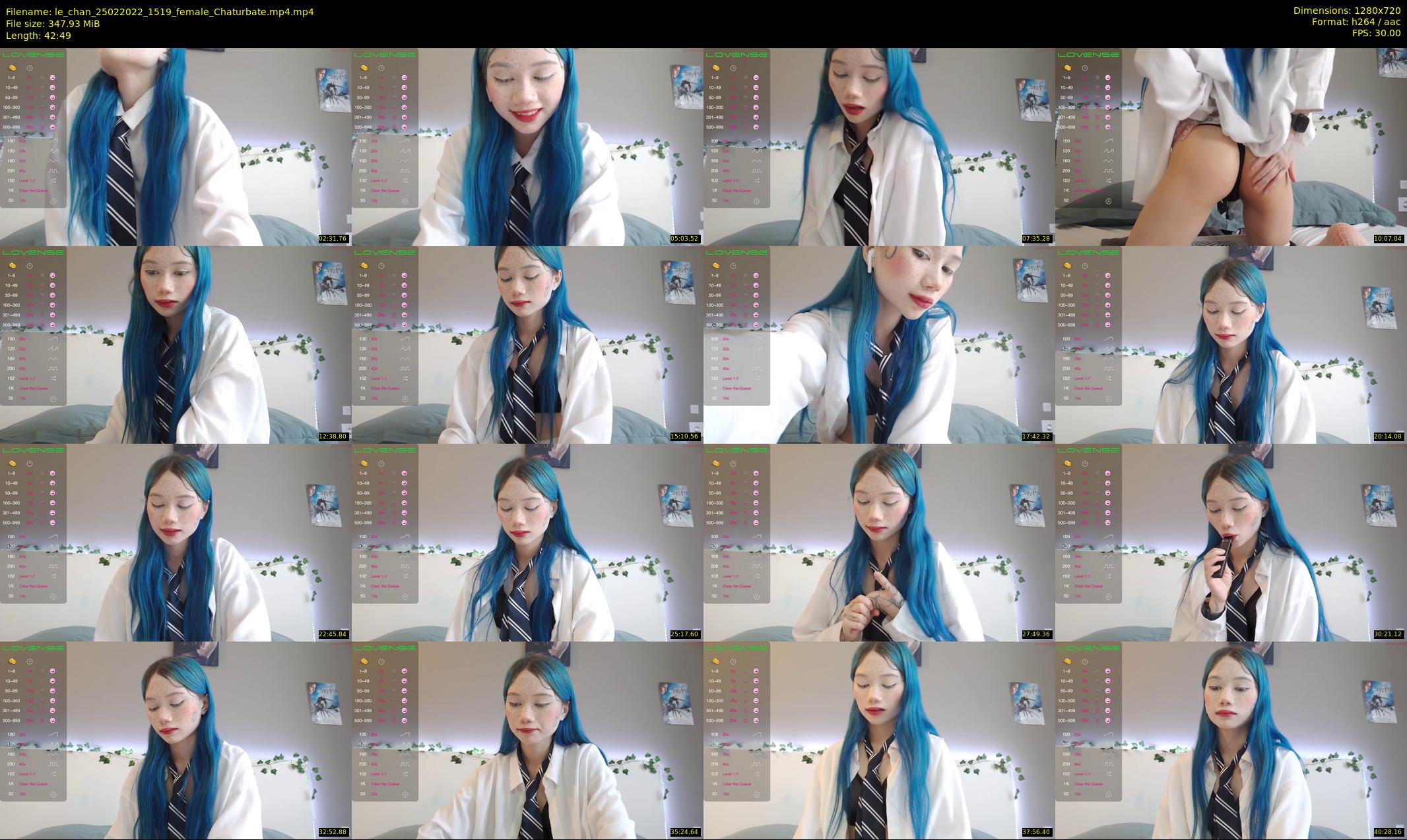 le_chan — 43 minute Chaturbate female cam show recording, 720p, Feb 25, 2022