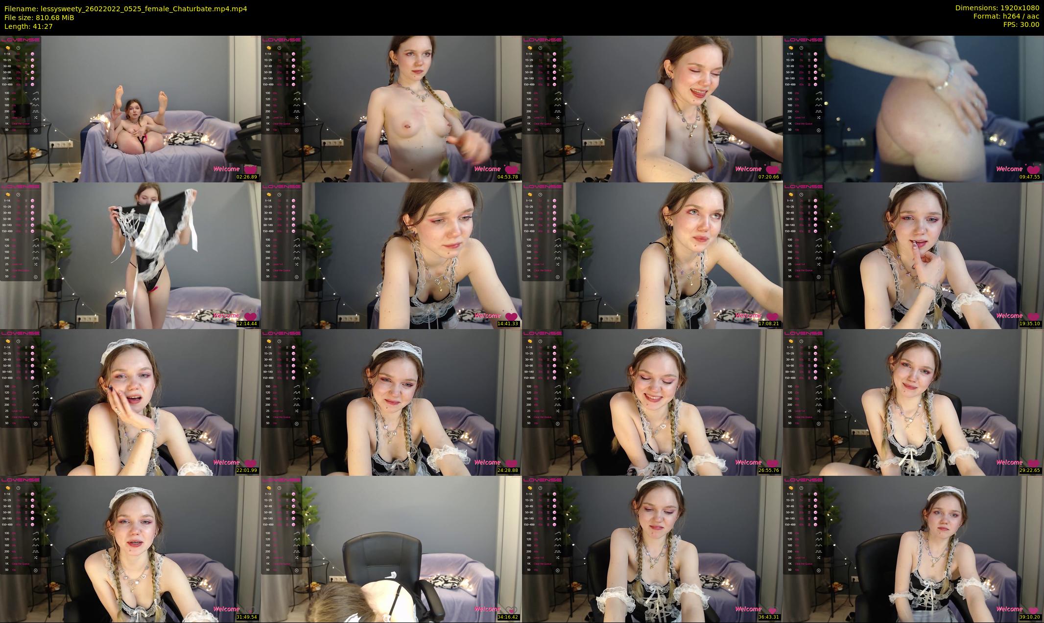 lessysweety — 42 minute Chaturbate female cam show recording, 1080p, Feb 26, 2022