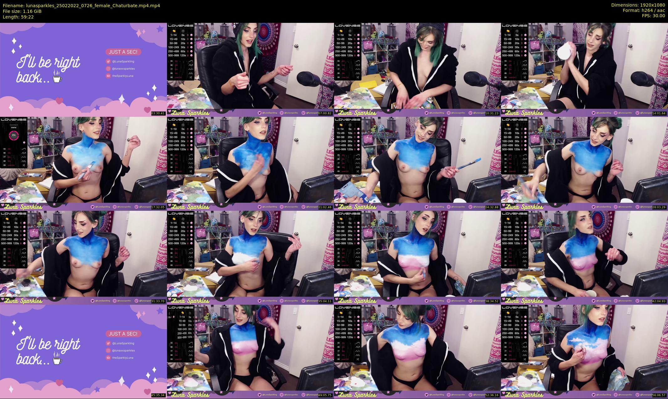 lunasparkles — 60 minute Chaturbate female cam show recording, 1080p, Feb 25, 2022