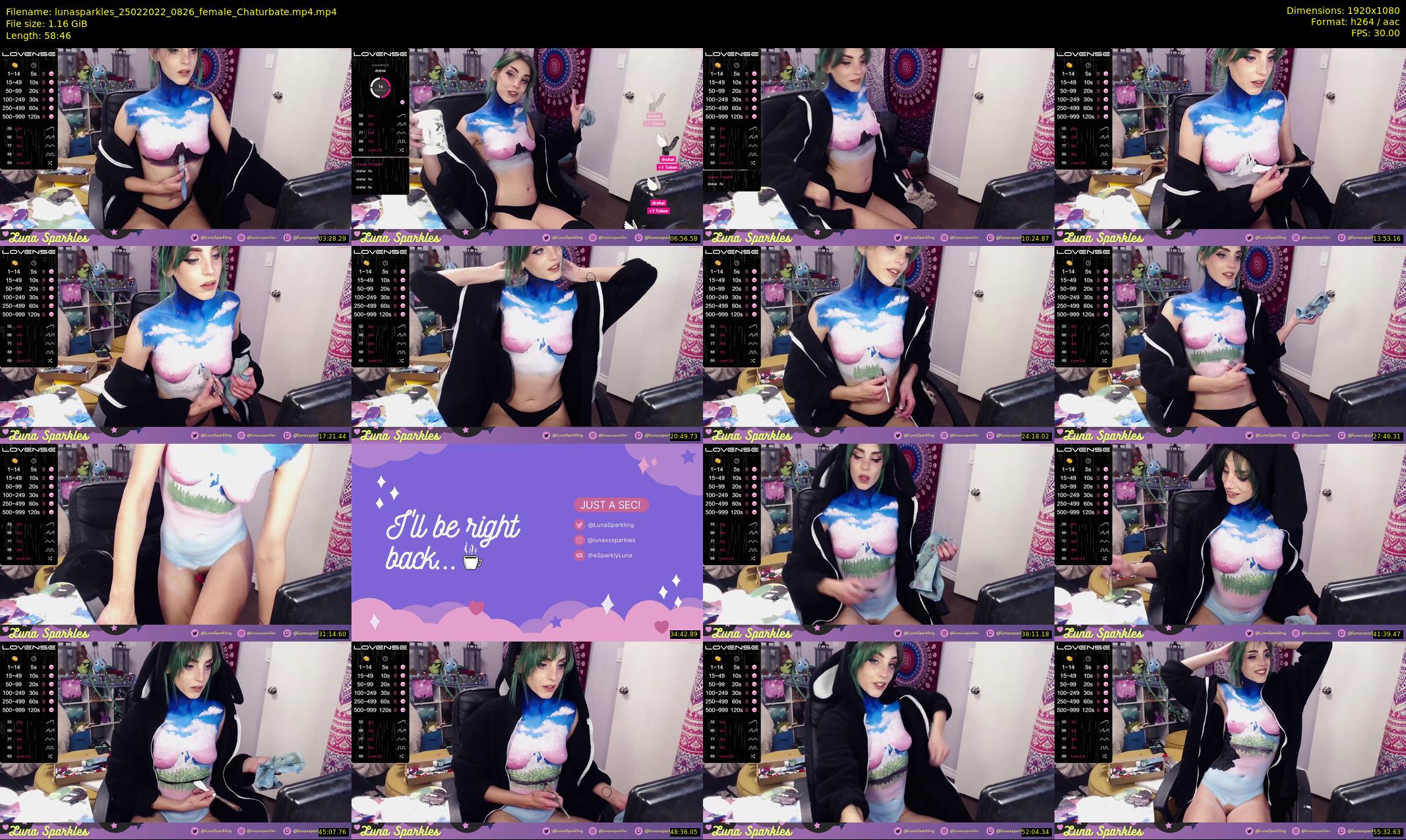 lunasparkles — 59 minute Chaturbate female cam show recording, 1080p, Feb 25, 2022