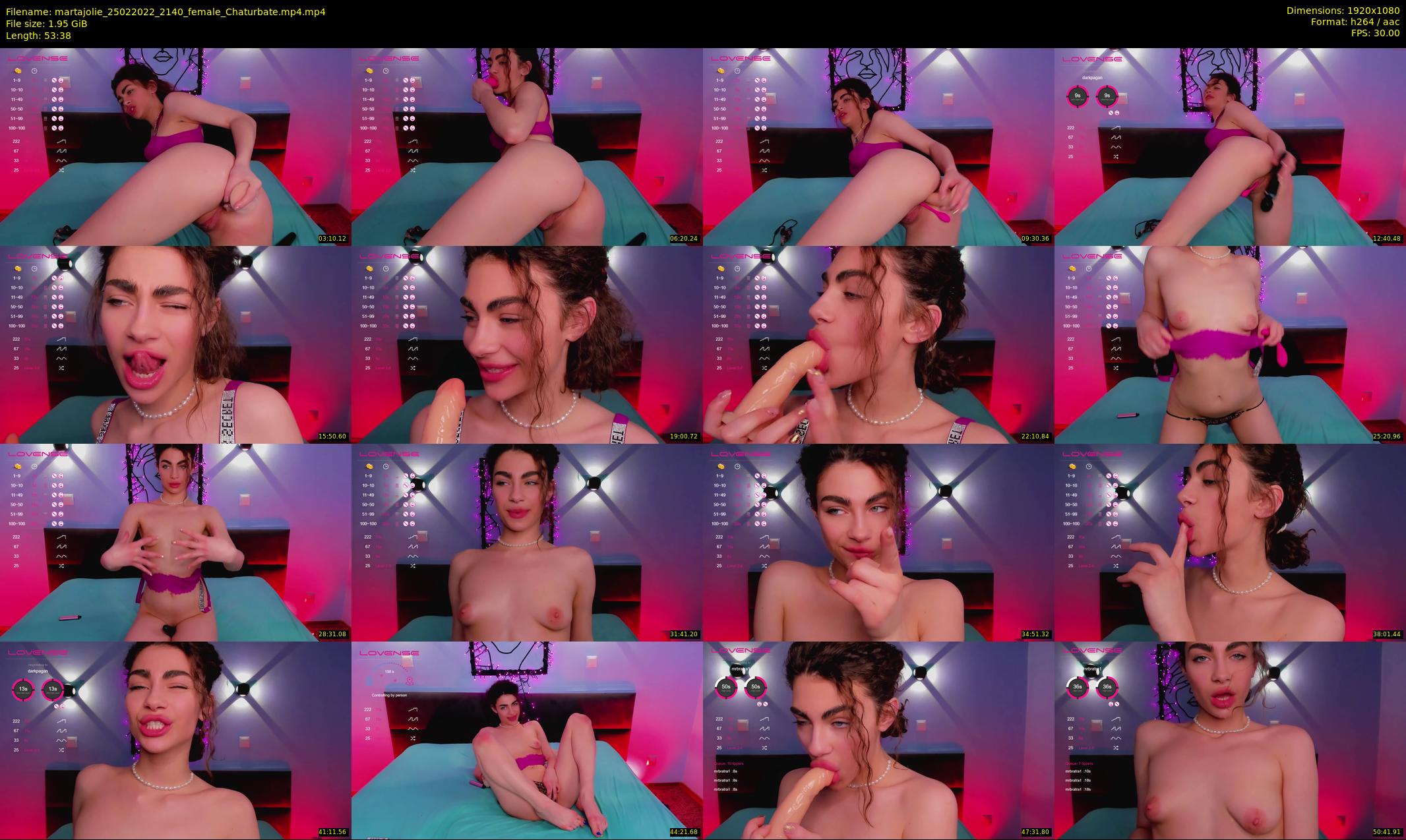 martajolie — 54 minute Chaturbate female cam show recording, 1080p, Feb 25, 2022