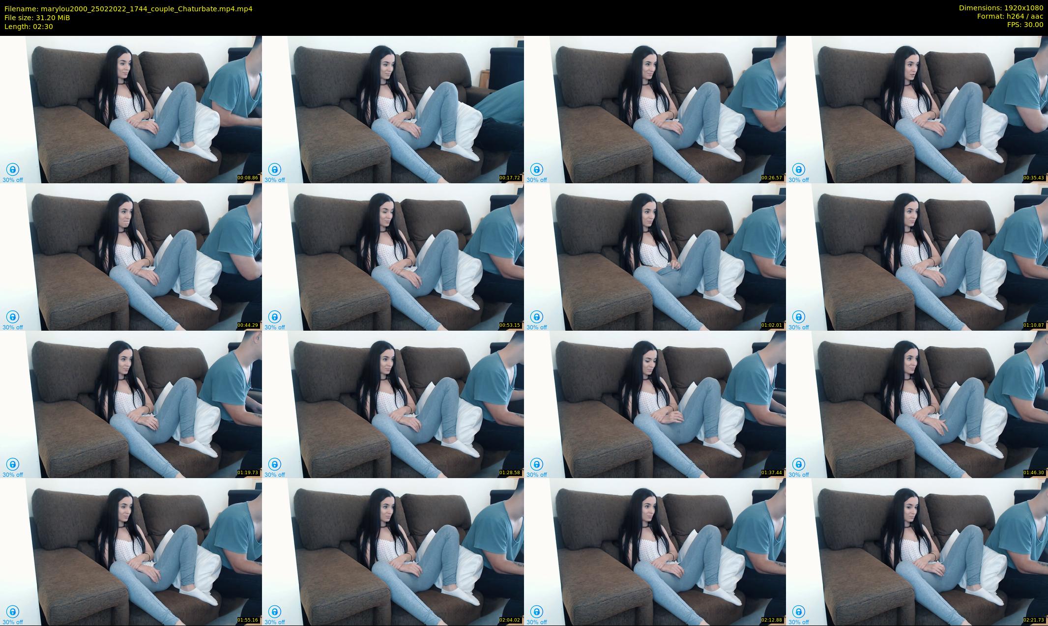 marylou2000 — 3 minute Chaturbate couple cam show recording, 1080p, Feb 25, 2022
