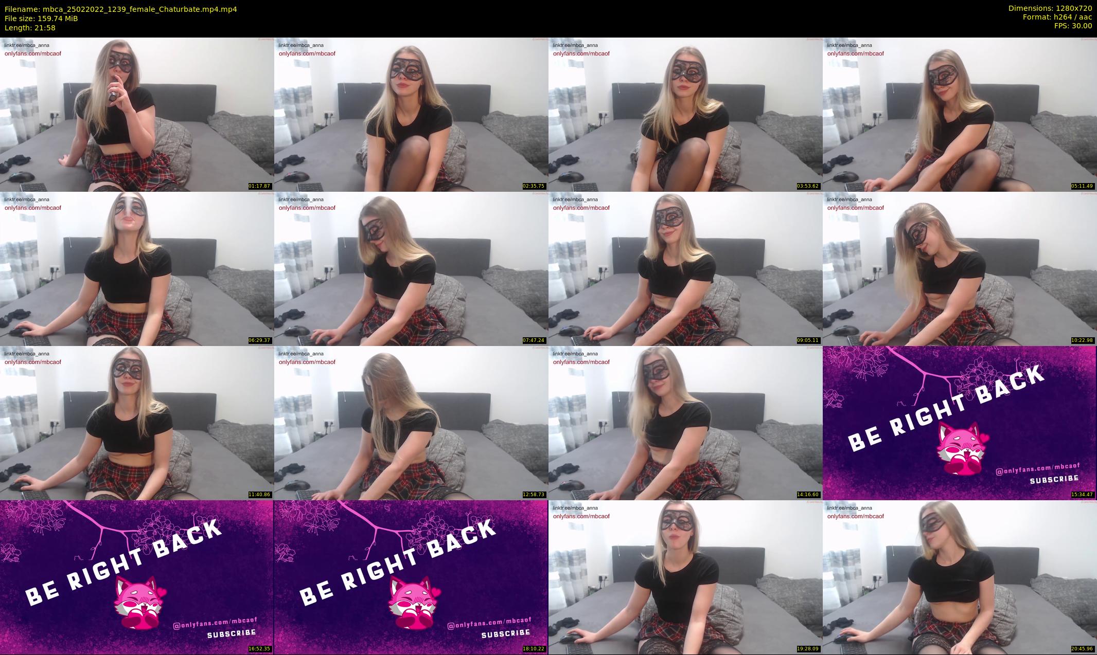 mbca — 22 minute Chaturbate couple cam show recording, 720p, Feb 25, 2022
