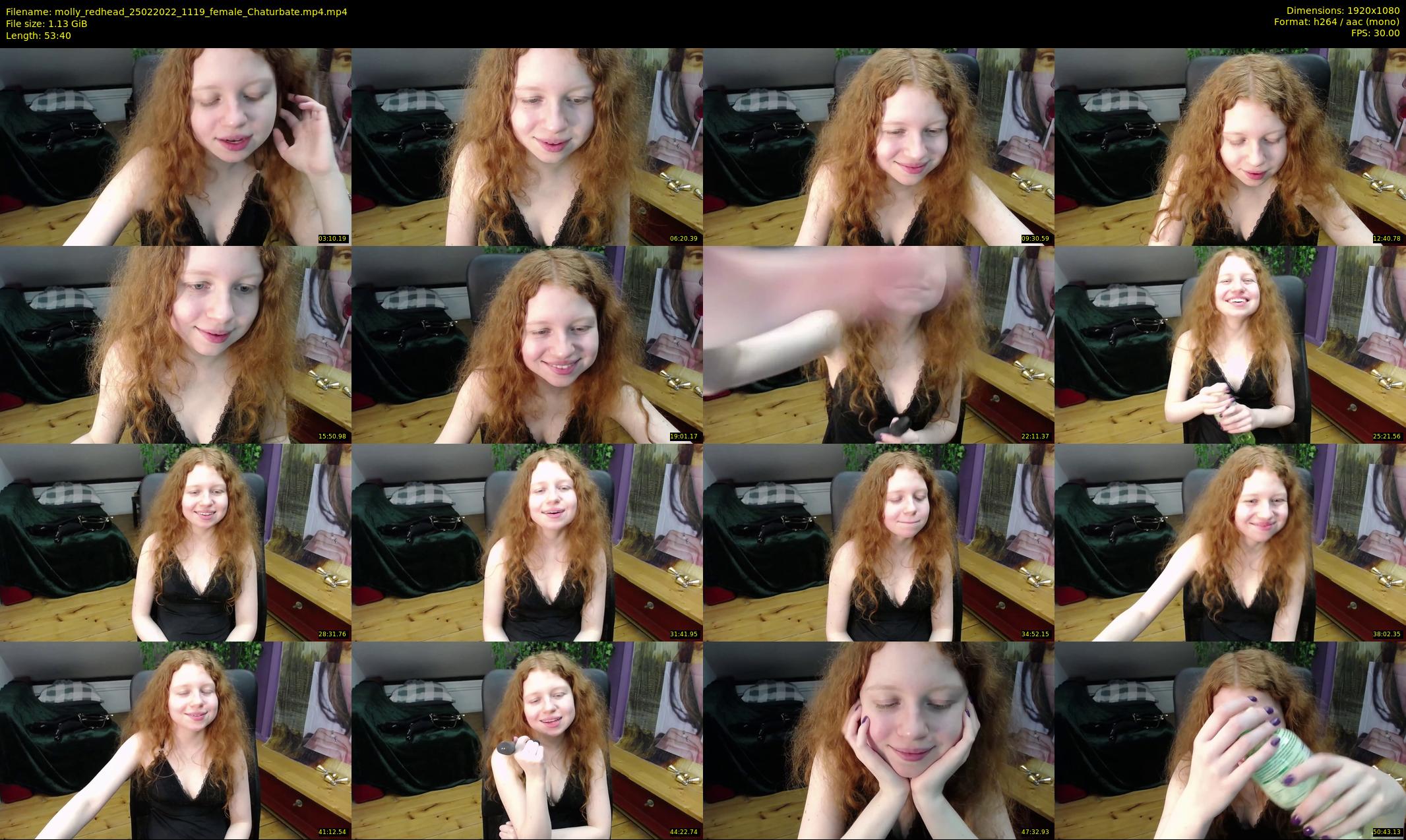 molly_redhead — 54 minute Chaturbate female cam show recording, 1080p, Feb 25, 2022