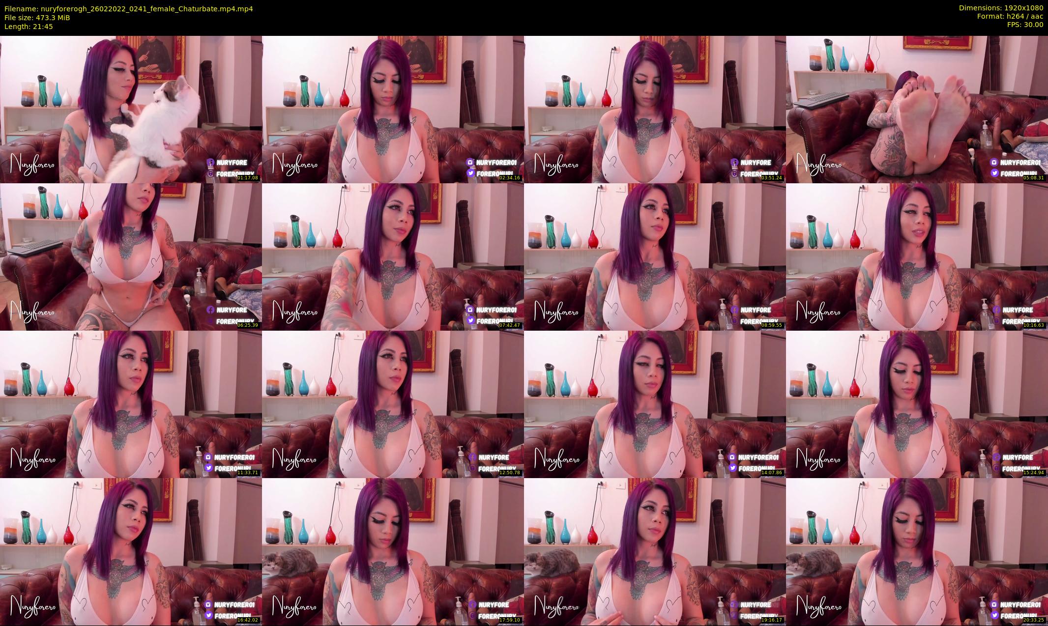 nuryforerogh — 22 minute Chaturbate female cam show recording, 1080p, Feb 26, 2022