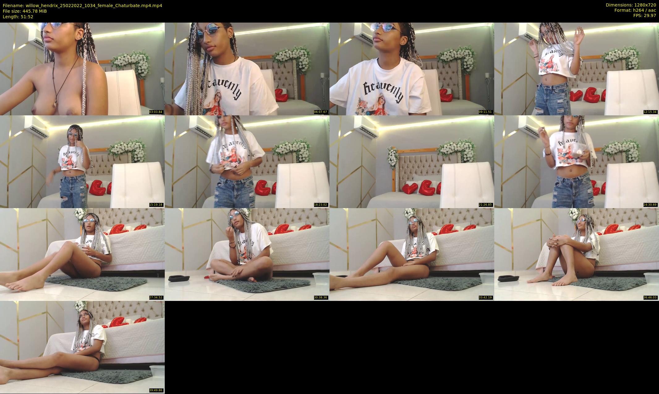 willow_hendrix — 52 minute Chaturbate female cam show recording, 720p, Feb 25, 2022