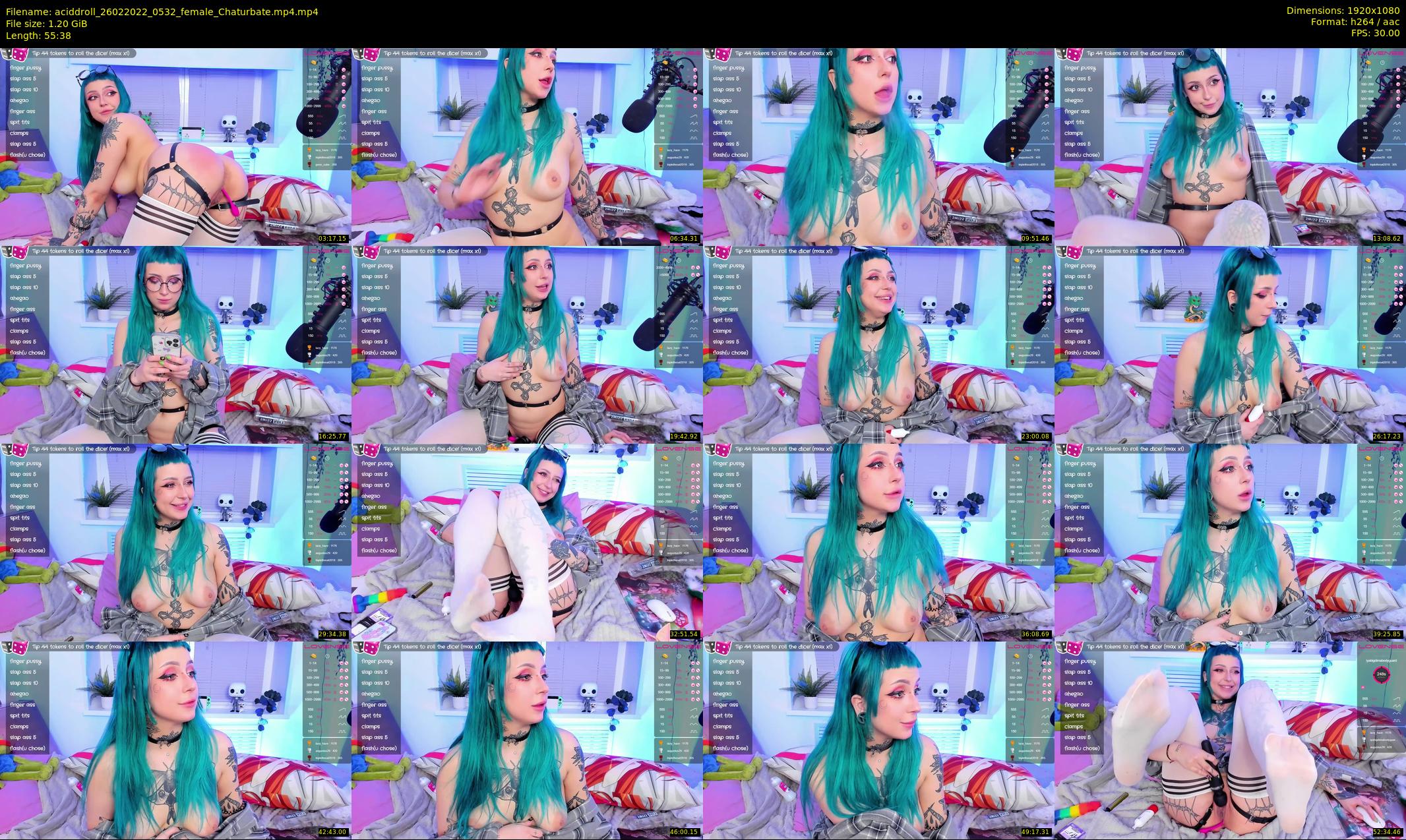 aciddroll — 56 minute Chaturbate female cam show recording, 1080p, Feb 26, 2022