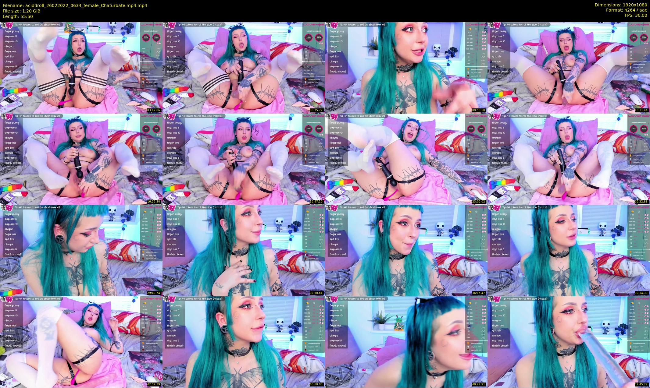 aciddroll — 56 minute Chaturbate female cam show recording, 1080p, Feb 26, 2022