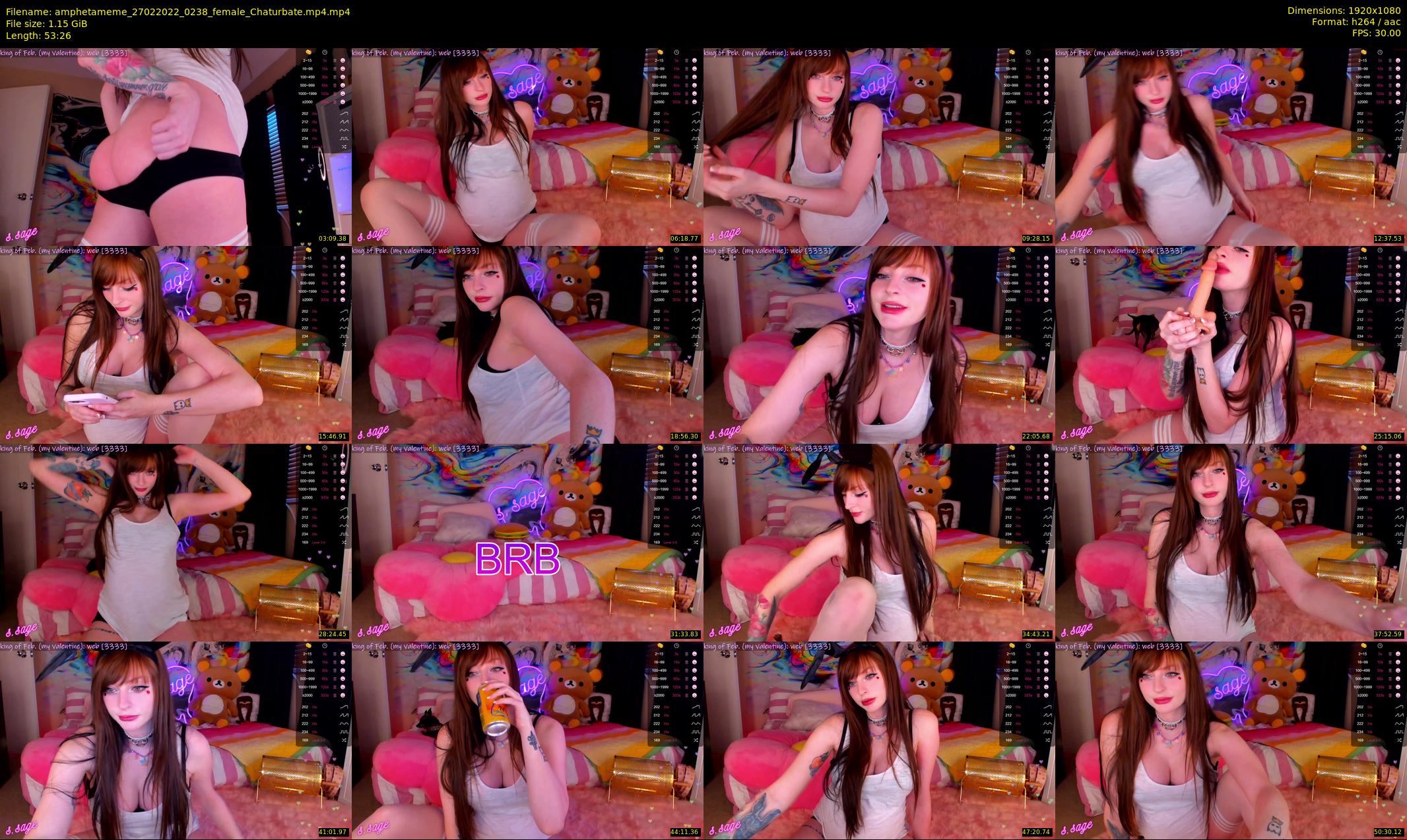 amphetameme — 54 minute Chaturbate female cam show recording, 1080p, Feb 27, 2022