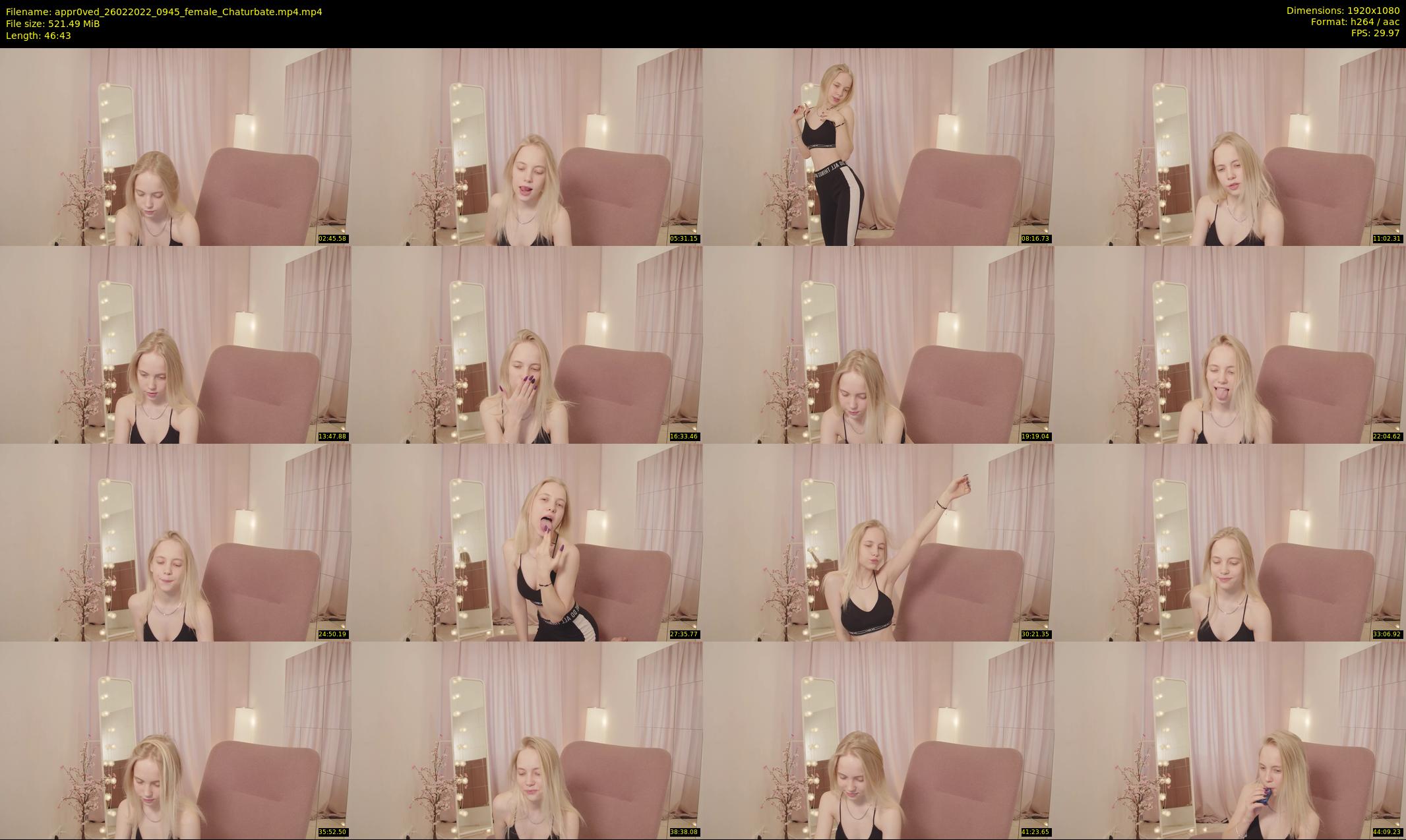 appr0ved — 47 minute Chaturbate female cam show recording, 1080p, Feb 26, 2022