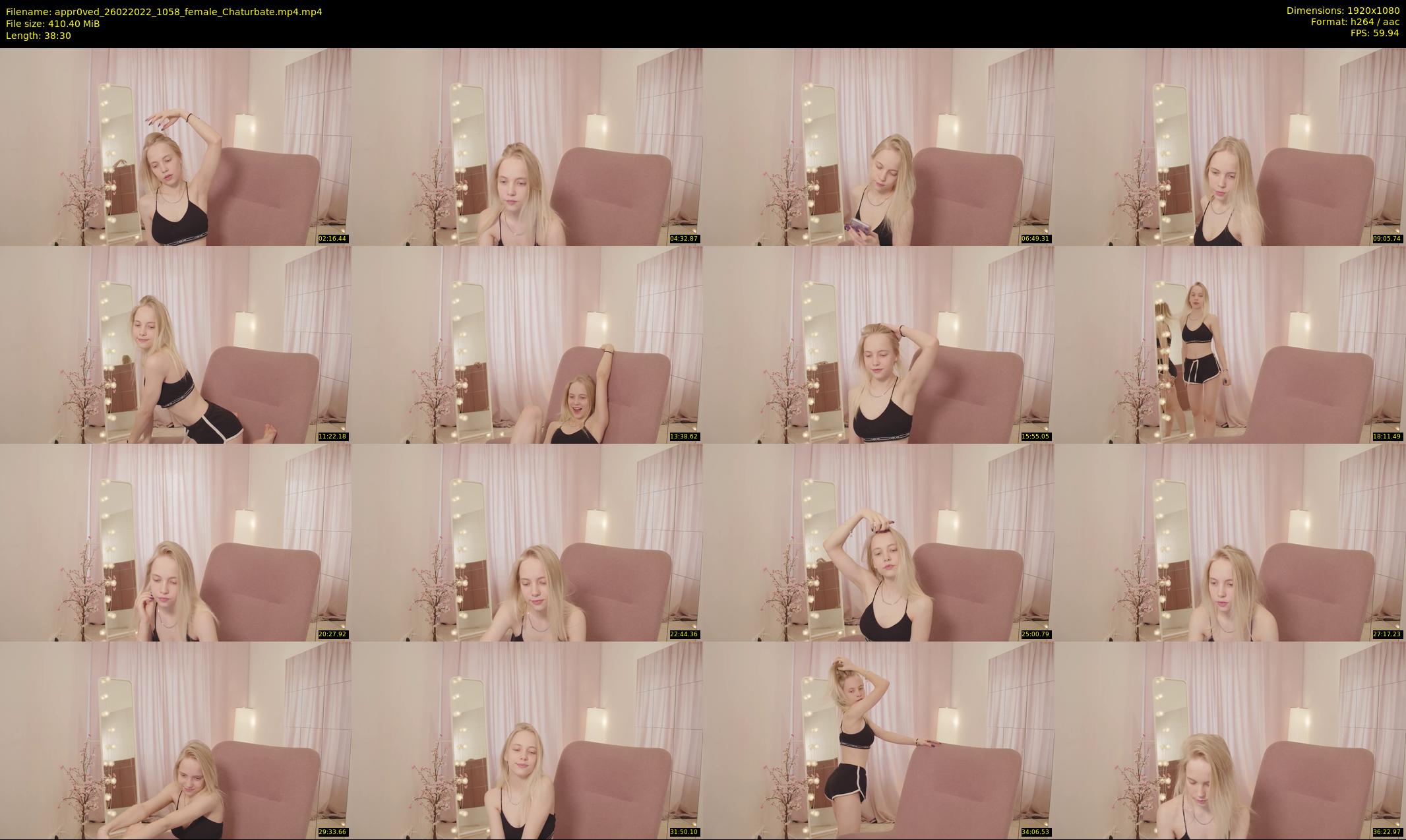 appr0ved — 39 minute Chaturbate female cam show recording, 1080p, Feb 26, 2022