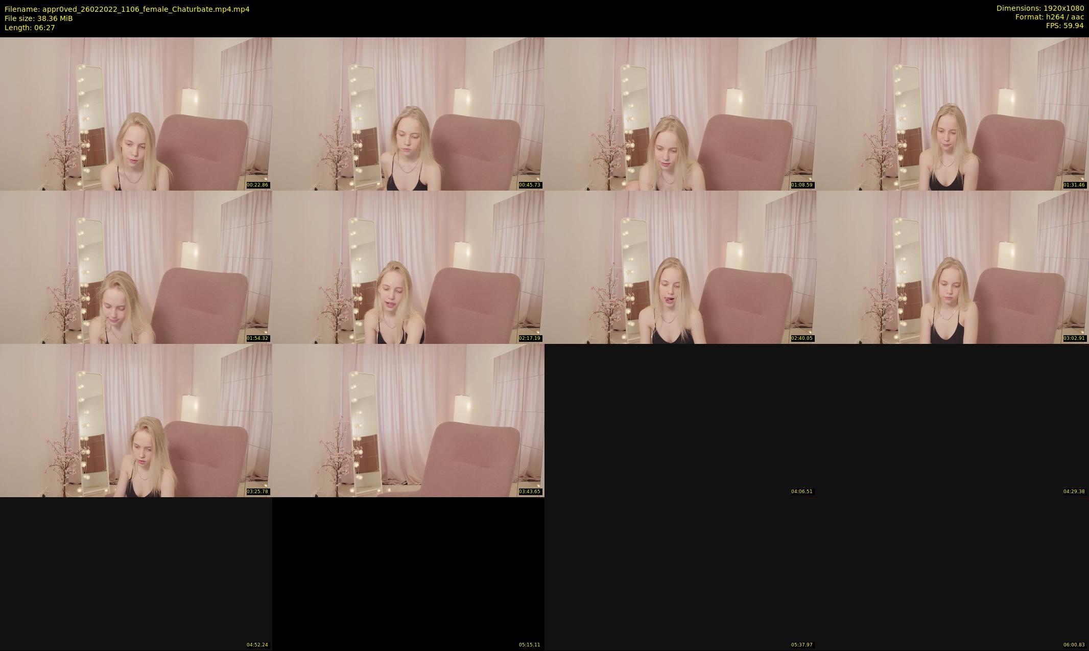 appr0ved — 7 minute Chaturbate female cam show recording, 1080p, Feb 26, 2022