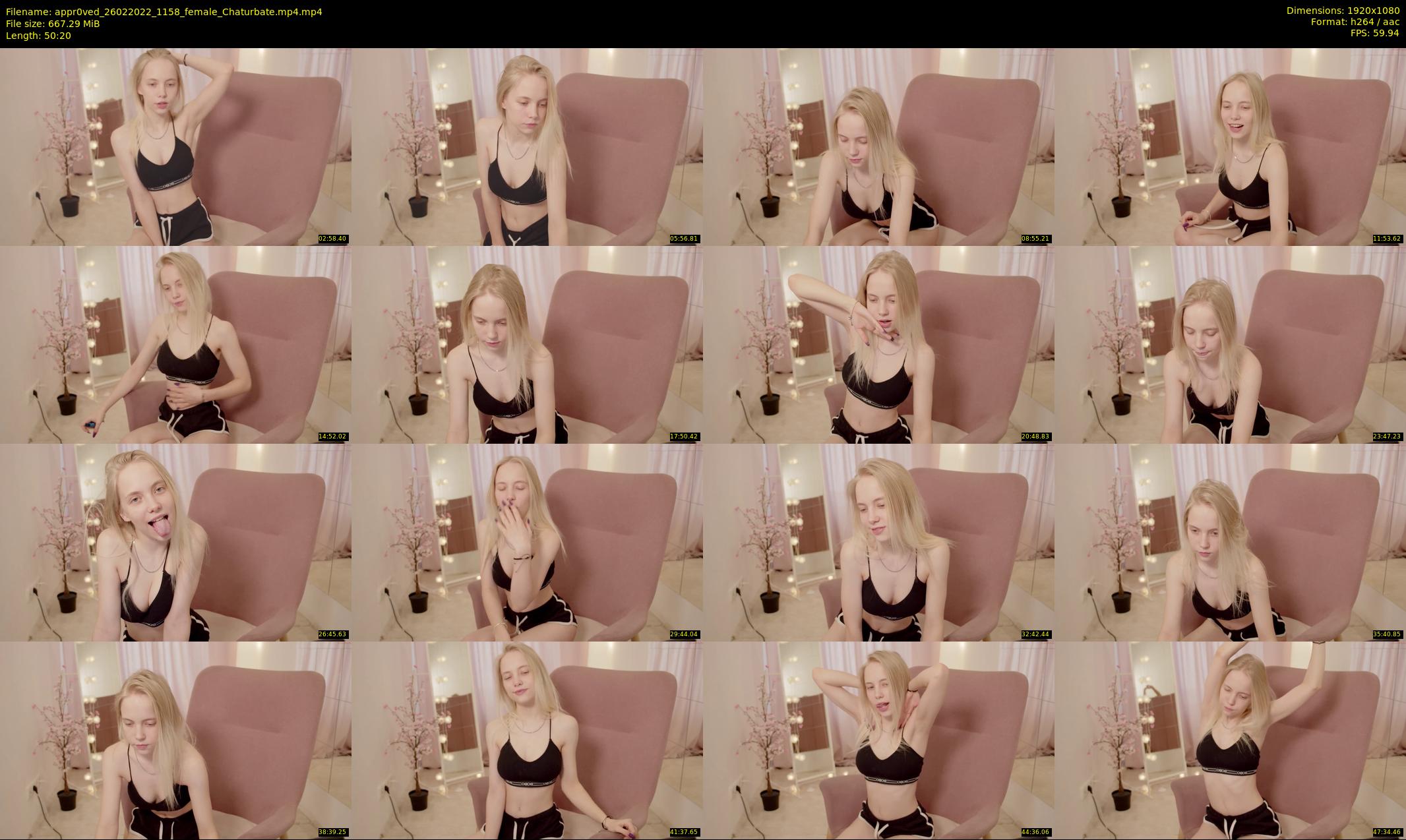 appr0ved — 51 minute Chaturbate female cam show recording, 1080p, Feb 26, 2022