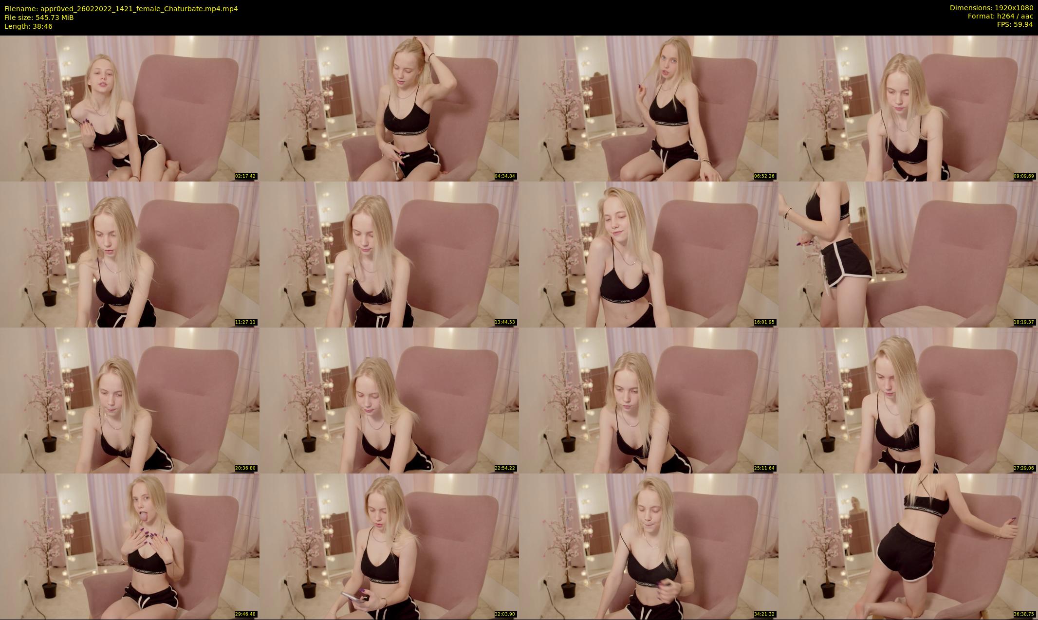 appr0ved — 39 minute Chaturbate female cam show recording, 1080p, Feb 26, 2022