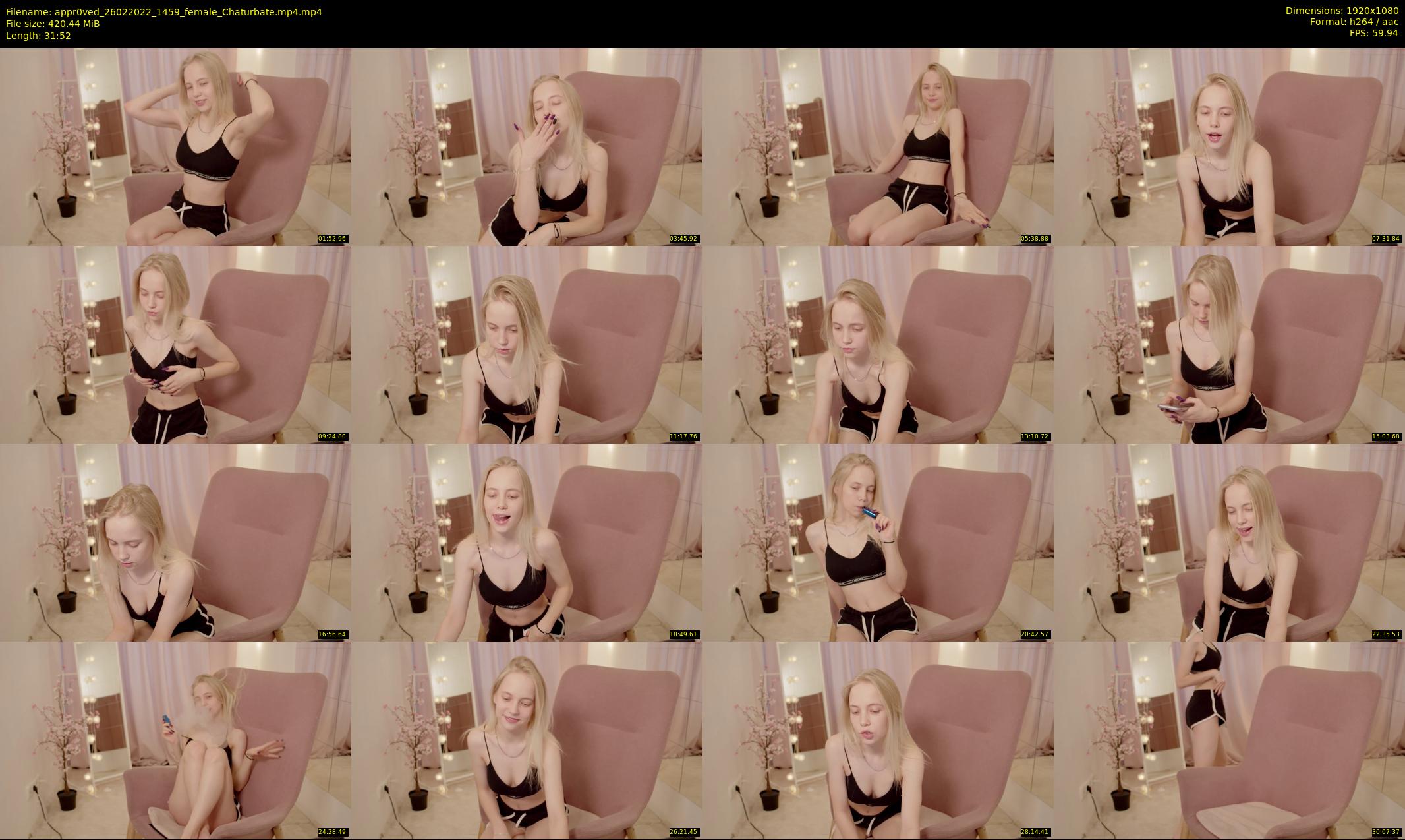 appr0ved — 32 minute Chaturbate female cam show recording, 1080p, Feb 26, 2022