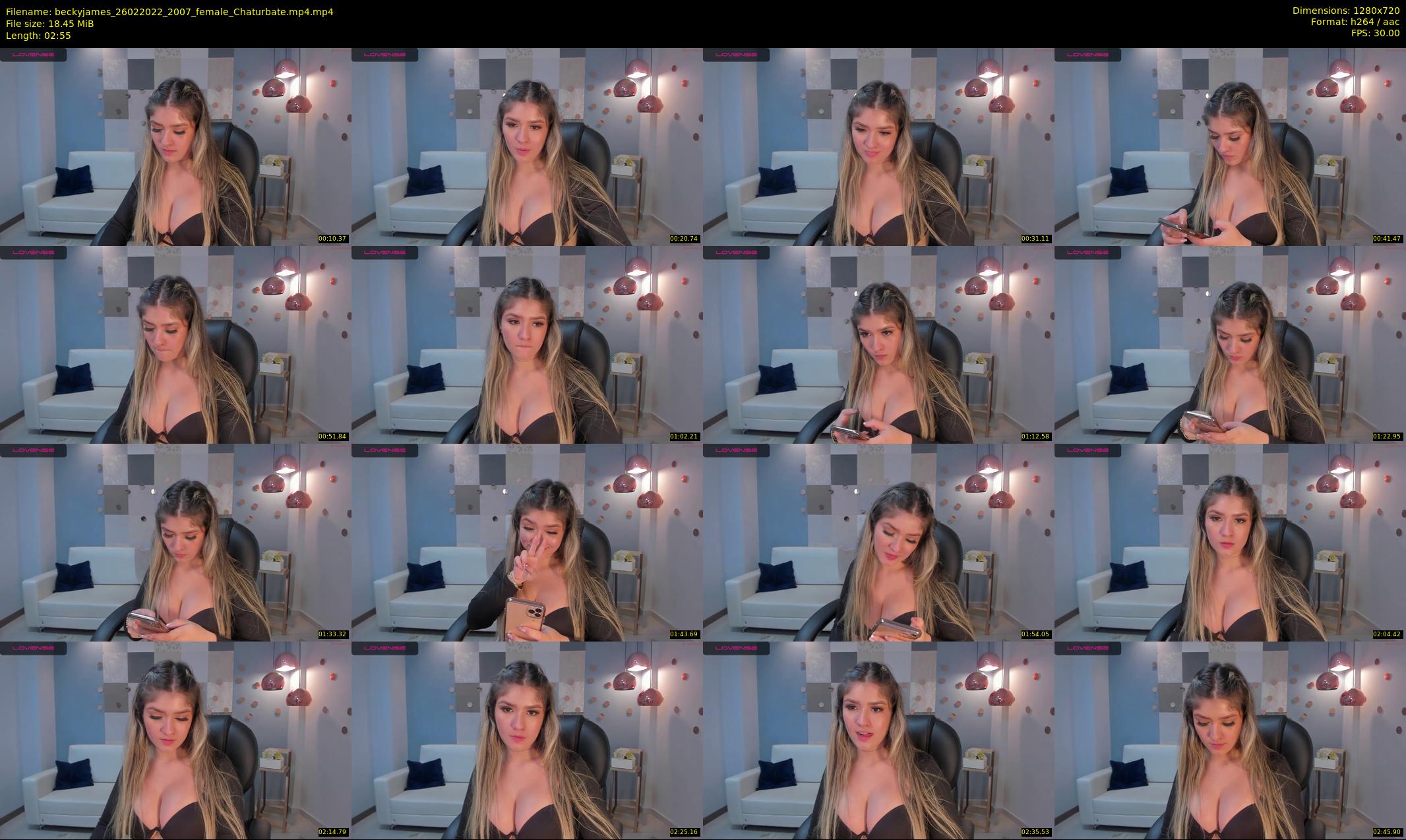 beckyjames — 3 minute Chaturbate female cam show recording, 720p, Feb 26, 2022