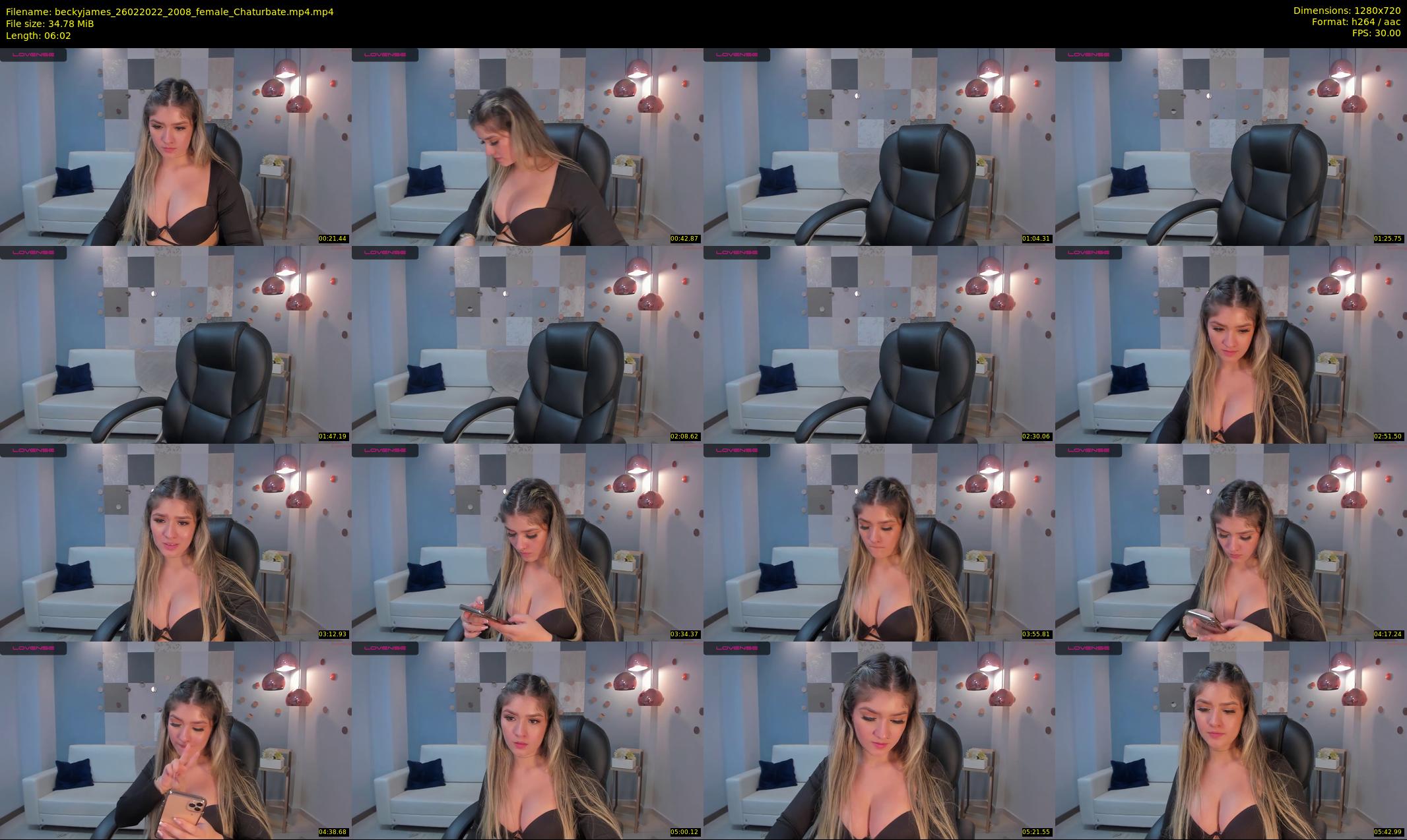 beckyjames — 7 minute Chaturbate female cam show recording, 720p, Feb 26, 2022