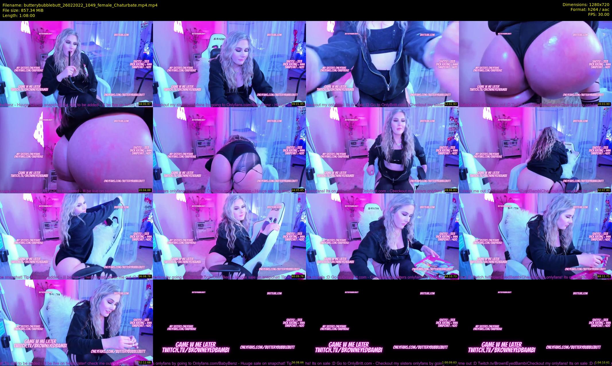 butterybubblebutt — 68 minute Chaturbate couple cam show recording, 720p, Feb 26, 2022