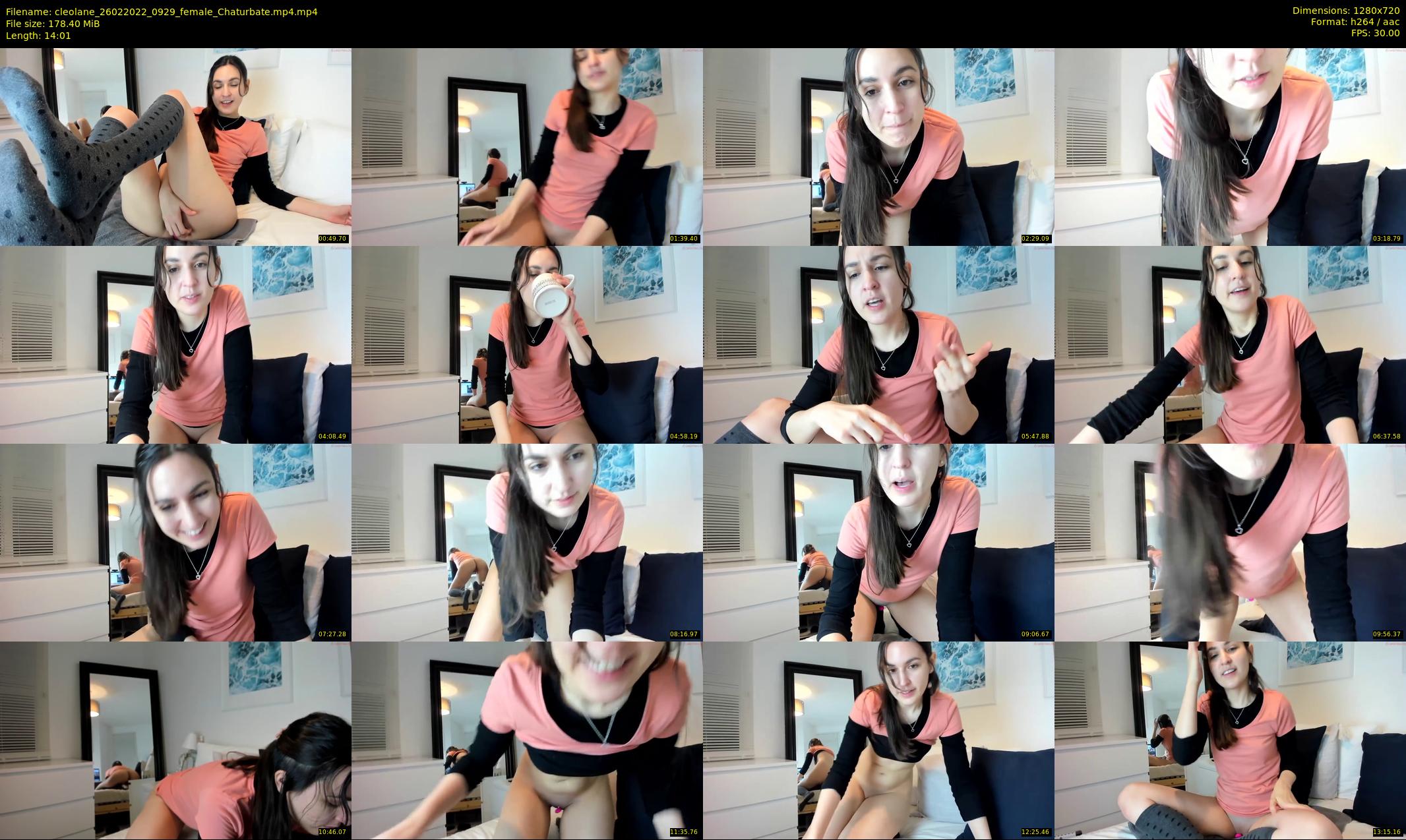 cleolane — 15 minute Chaturbate female cam show recording, 720p, Feb 26, 2022