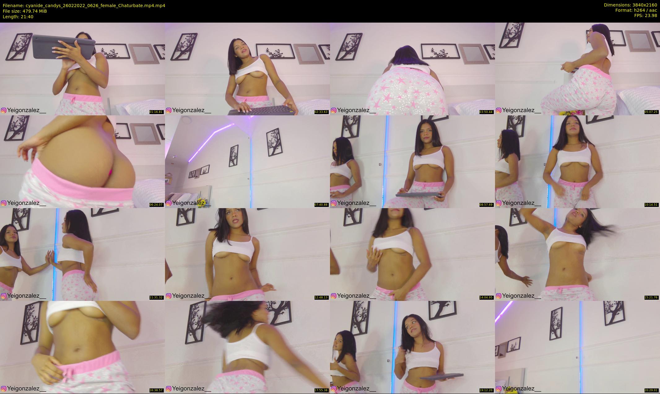 cyanide_candys — 22 minute Chaturbate female cam show recording, 4K, Feb 26, 2022