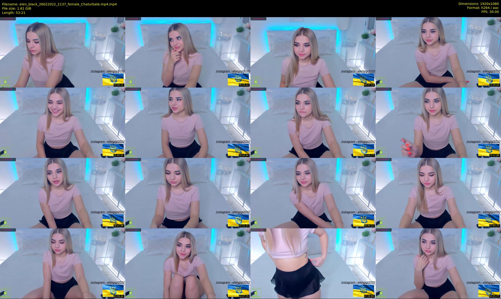 elen_black — 54 minute Chaturbate female cam show recording, 1080p, Feb 26, 2022